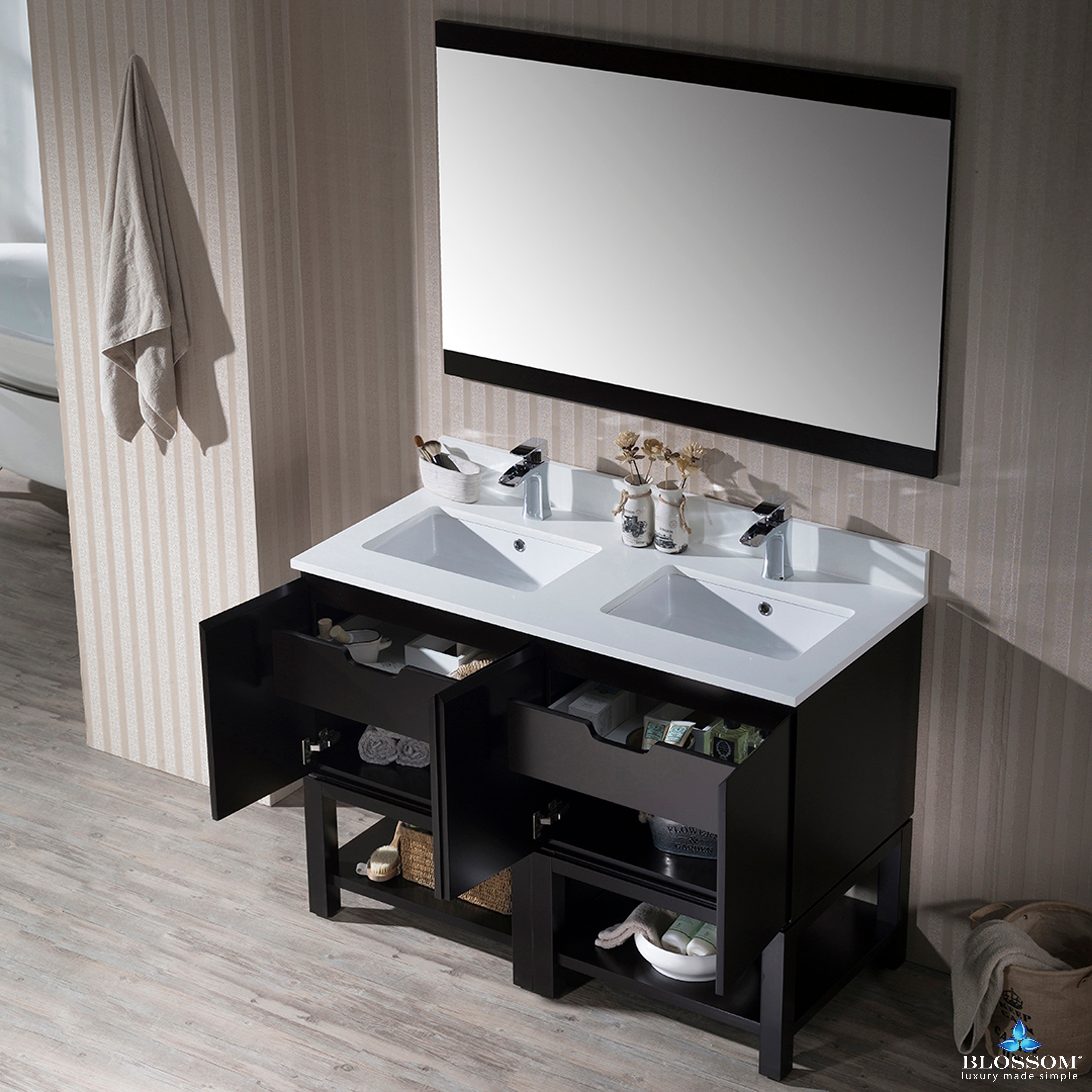Monaco 48 Inch Vanity – Double Basins