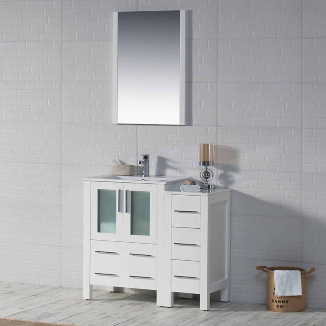 Sydney 36 Inch Vanity with Side Cabinet