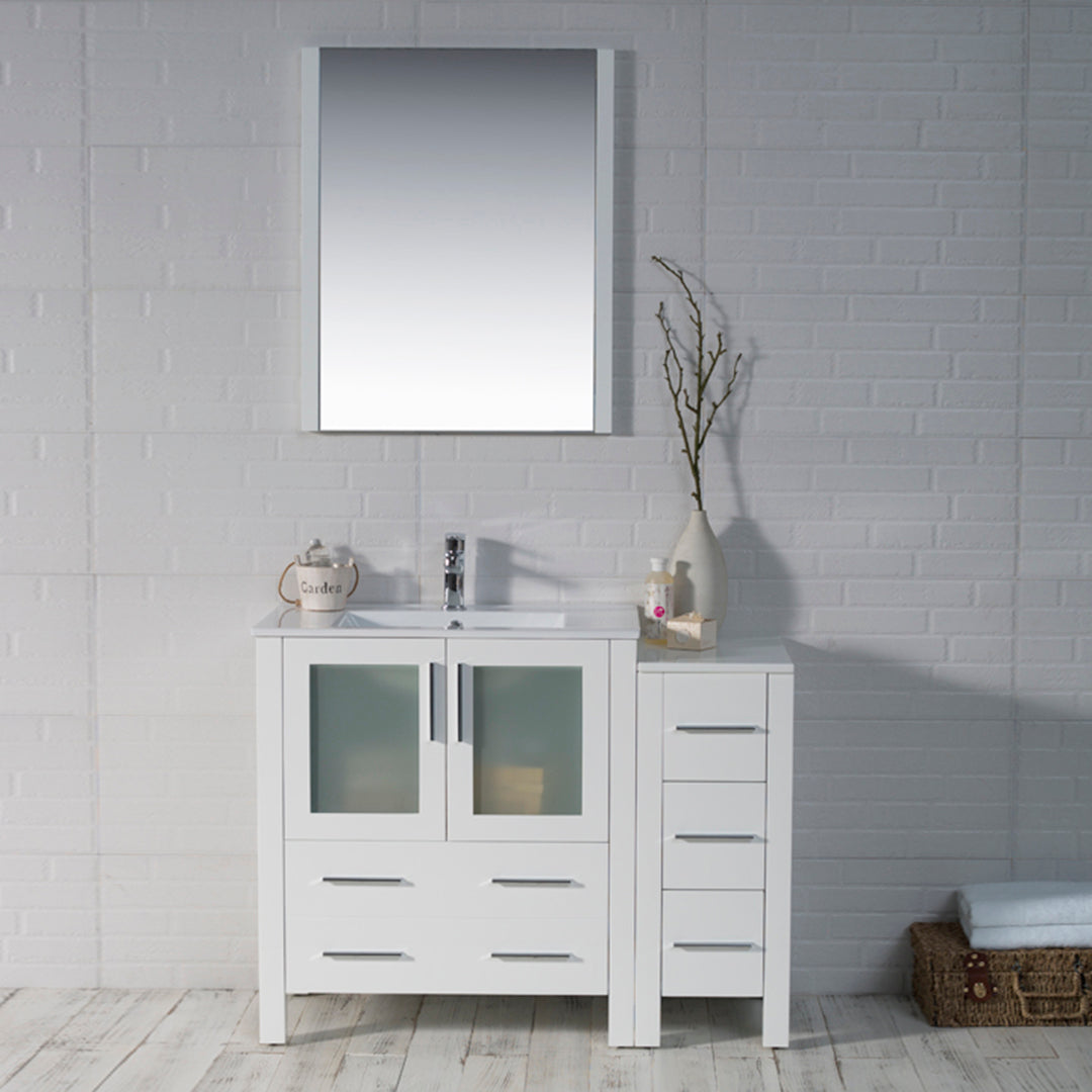 Sydney 42 Inch Vanity with Side Cabinet