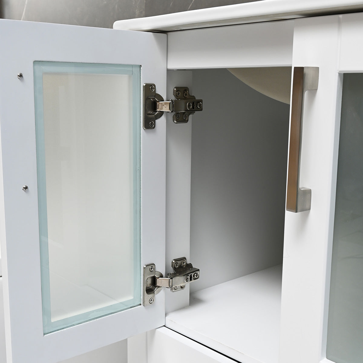 24" V9011 Vanity with Ceramic Sink (Matte White)