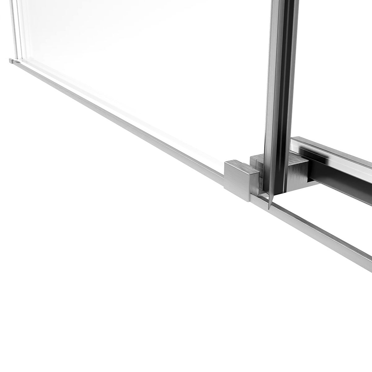 60" DQZ Nicholas Series Tub Door Frameless Bypass  with Klearteck Treatment (3/8" Thickness) (Chrome)