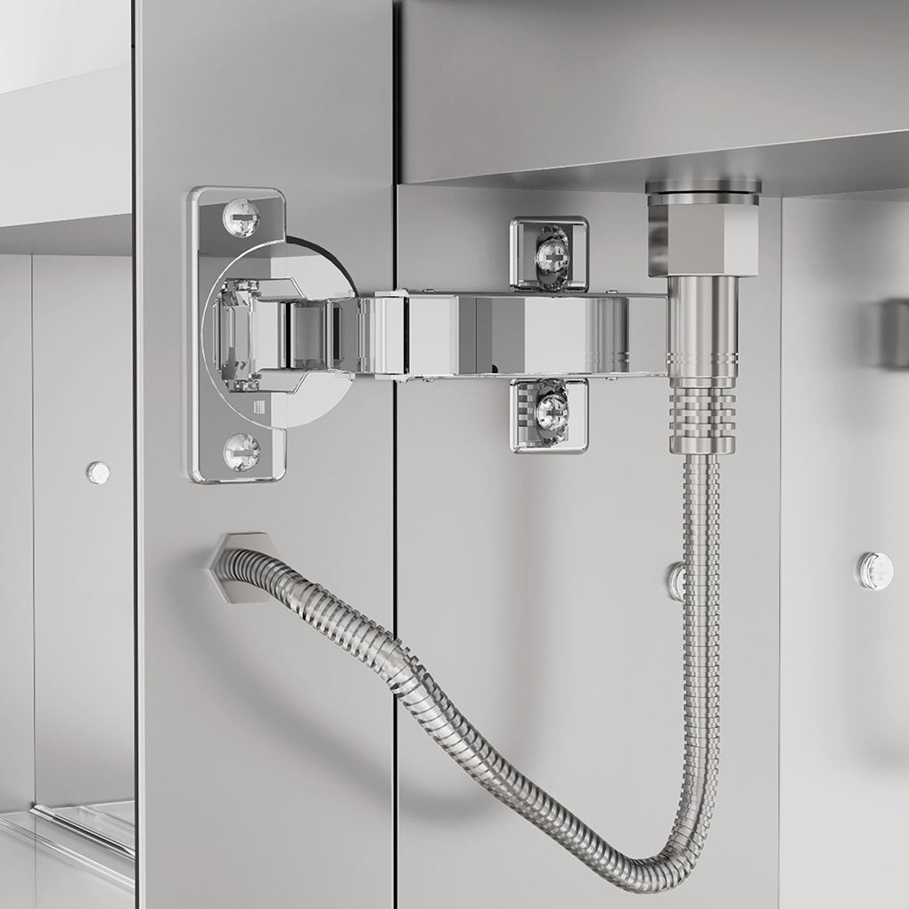 48" LED Model 3 Medicine Cabinets (Surface Mount/Recessed) Tempered Mirror 5X Stronger, Temperature Clock