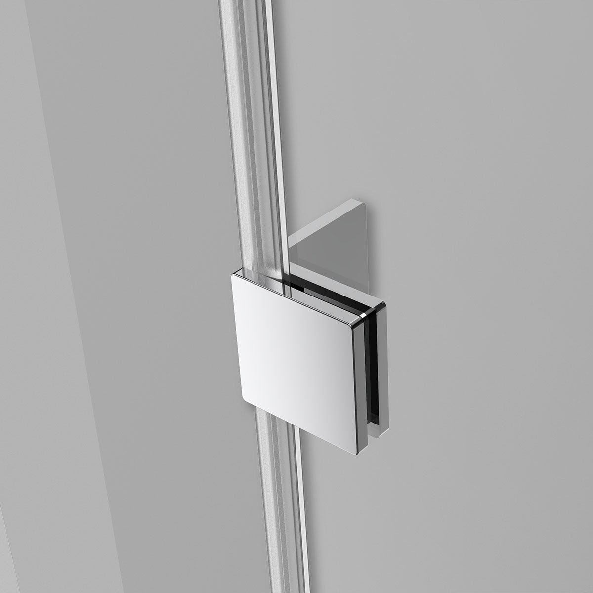 60" AH01 Series Frameless Swing Shower Door with Klearteck Treatment (Fixed 3/8" & Swing 5/16" Thickness) (Brushed Nickel)