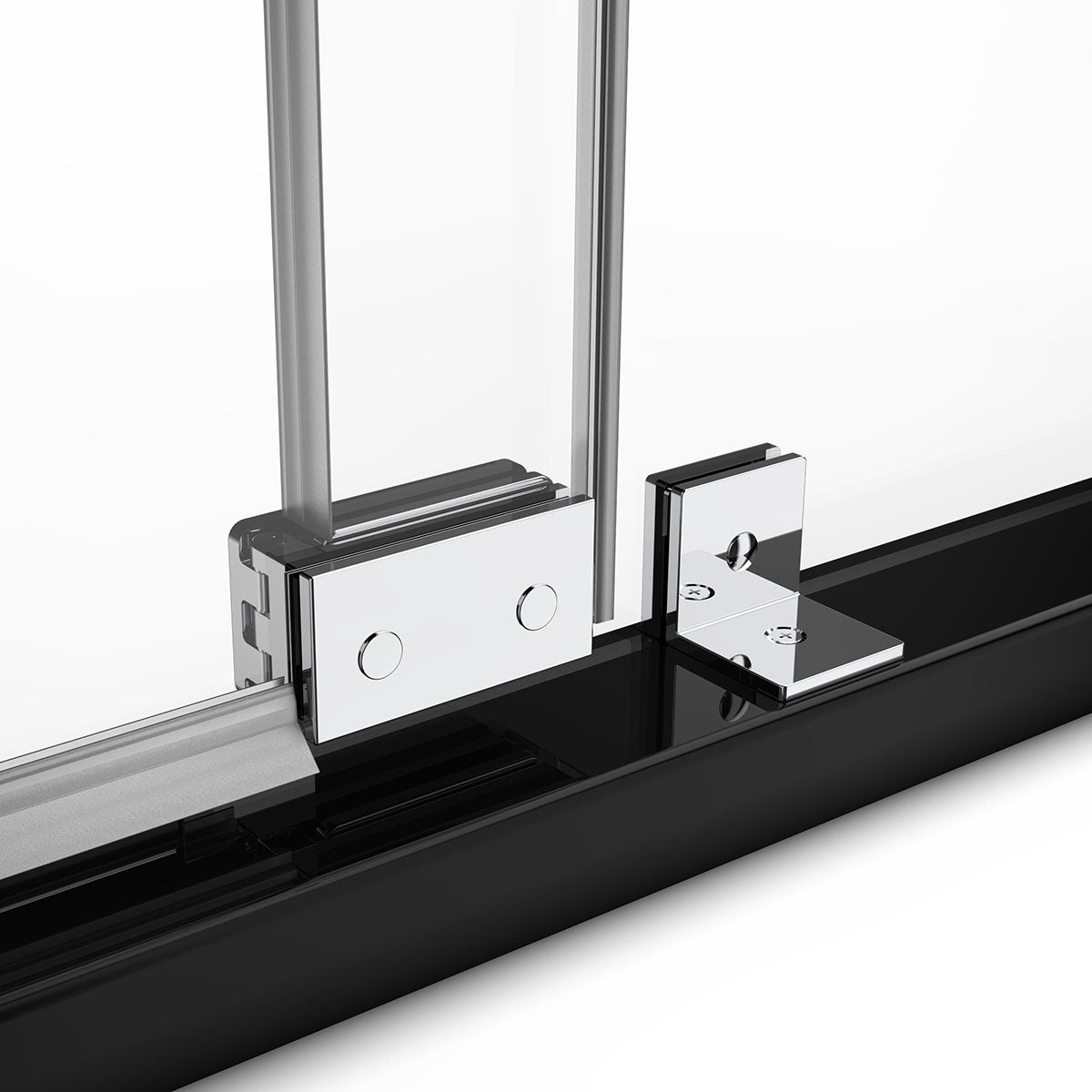 44" AH01 Series Frameless Swing Shower Door with Klearteck Treatment (Fixed 3/8" & Swing 5/16" Thickness)(Chrome)