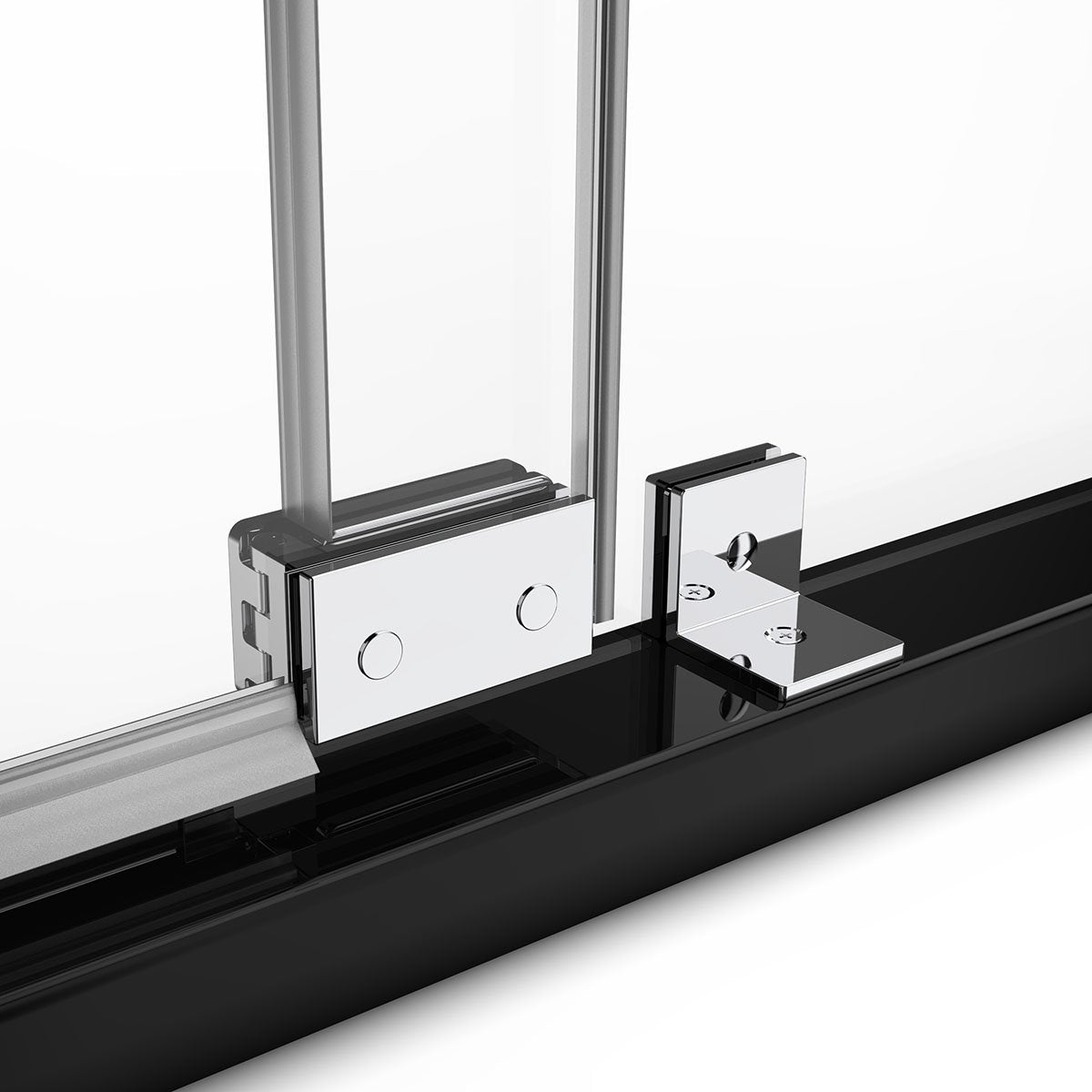 32" AH01 Series Frameless Swing Shower Door with Klearteck Treatment (Fixed 3/8" & Swing 5/16" Thickness) (Brushed Nickel)