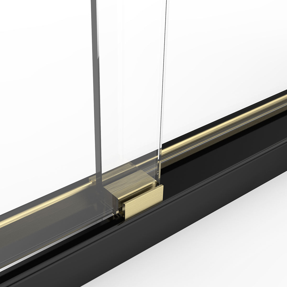 60" Ayden Series Tub Door Frameless Bypass with Klearteck Treatment (3/8" Thickness) (Brushed Gold)