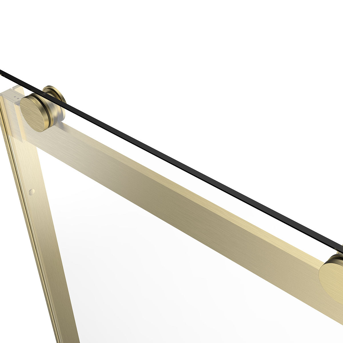60" Ayden Series Tub Door Frameless Bypass with Klearteck Treatment (3/8" Thickness) (Brushed Gold)