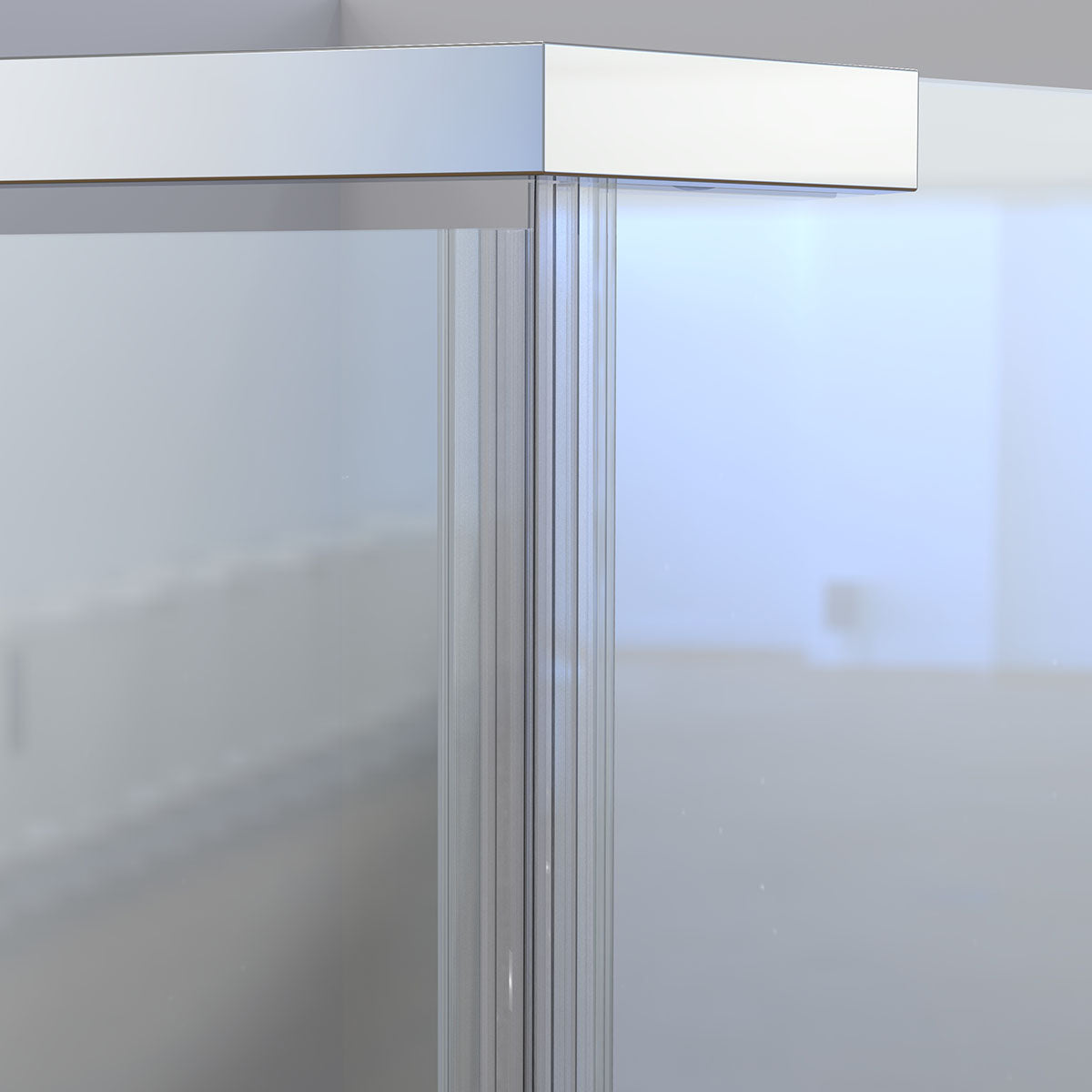 Neo Maggie Angle G06 Hinged Shower Door  36"W X 36"W X 76"H & 40"W X 40"W X 76"H (3/8" Thickness) (Chrome or Brushed Nickel)