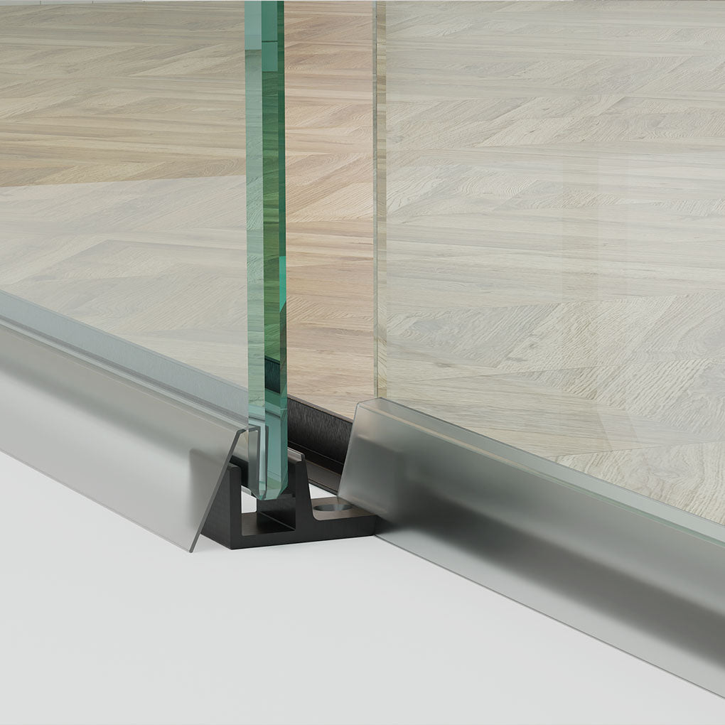 60" Linda Series Frameless Bypass Shower Door with Klearteck Treatment (5/16" Thickness) (Matte Black)