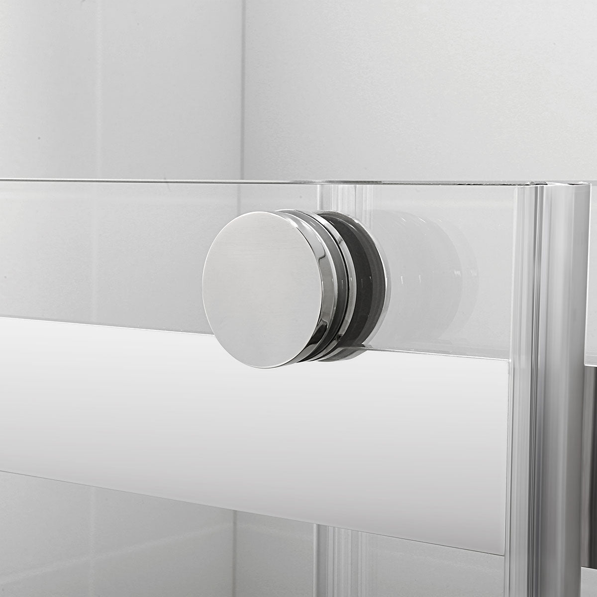 60" Ayden Series Tub Door Frameless Bypass  with Klearteck Treatment (3/8" Thickness) (Chrome)