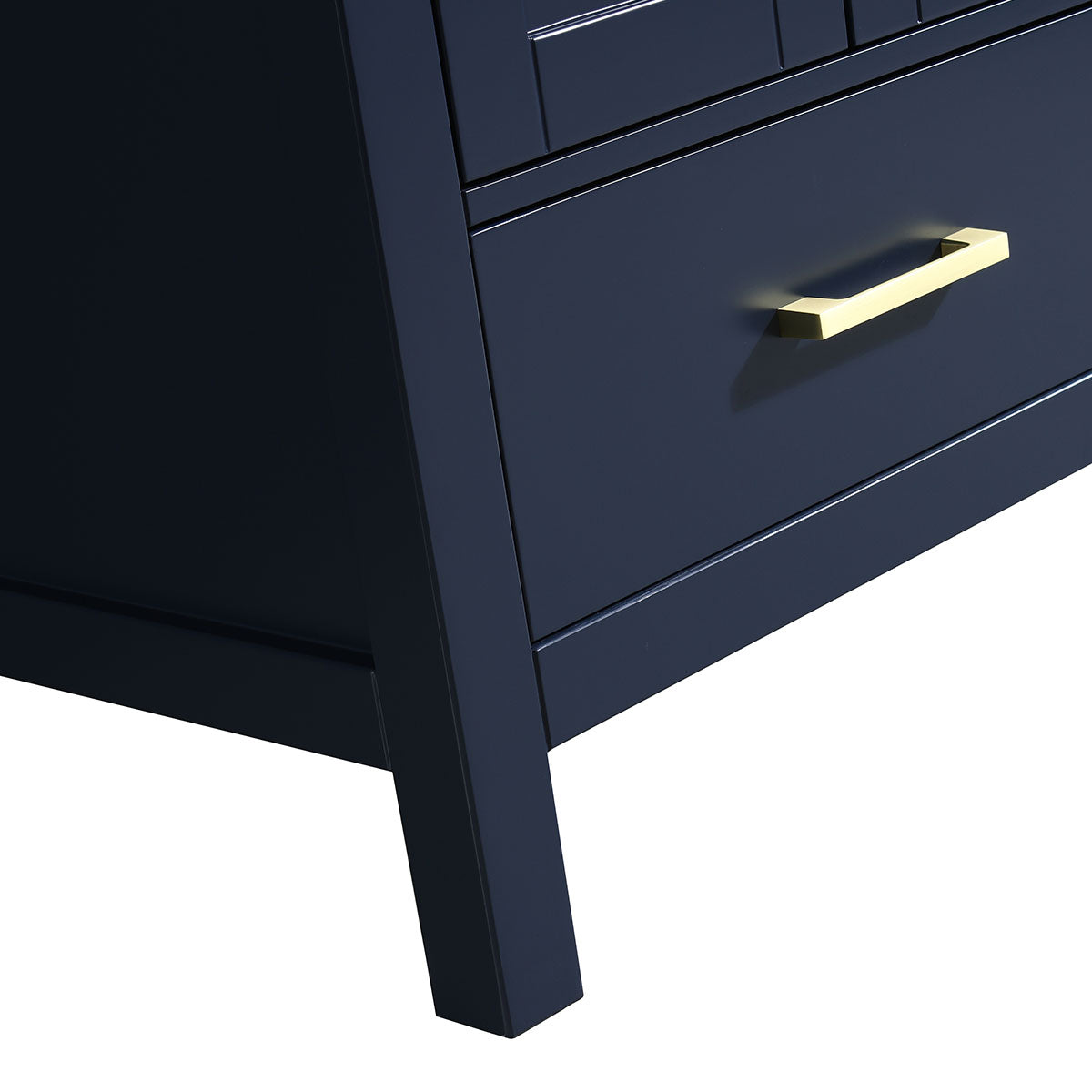 36" V9008 Vanity & Quartz Countertop Combo (Royal Blue)