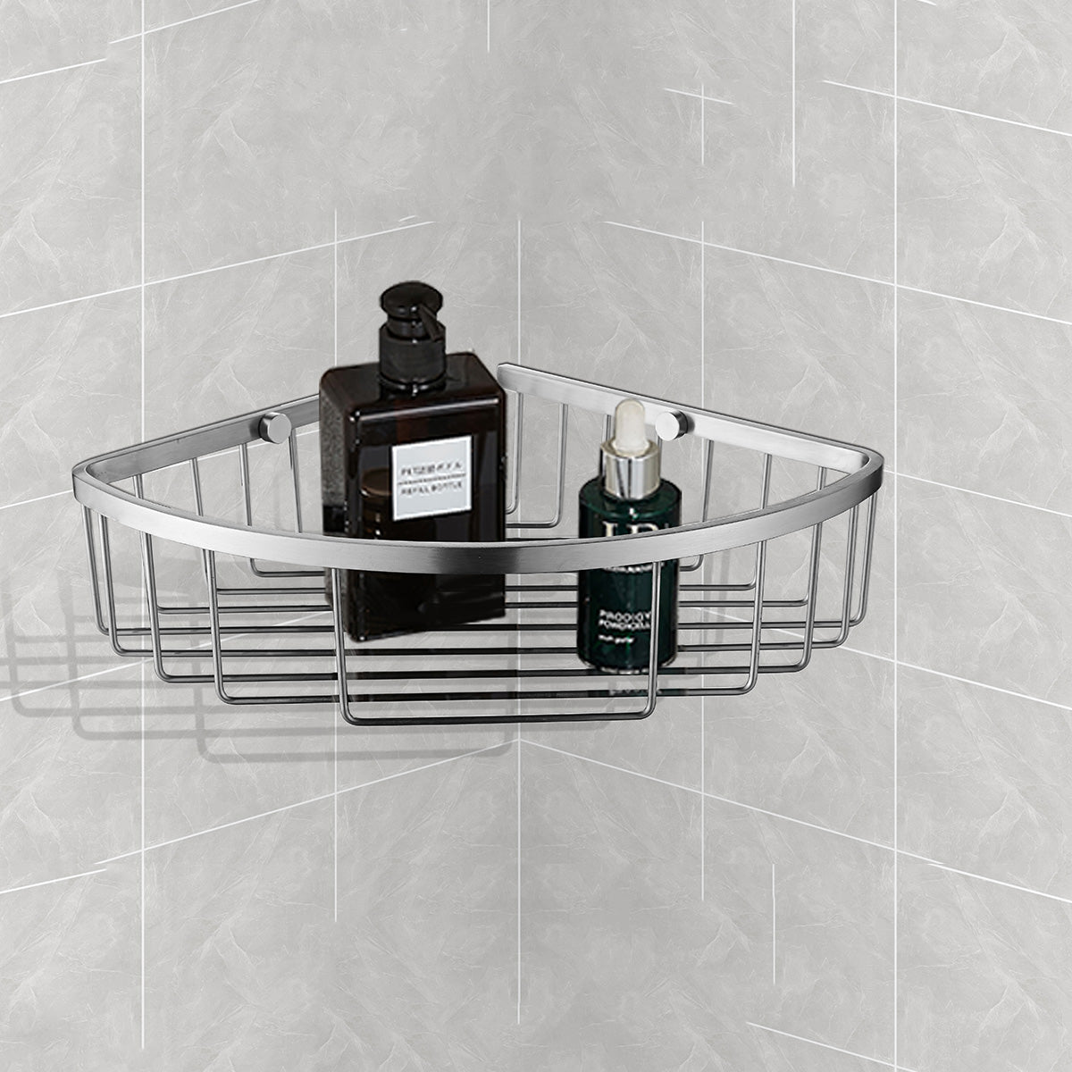 SCCB Shower Caddy Corner Basket (Chrome or Brushed Nickel)
