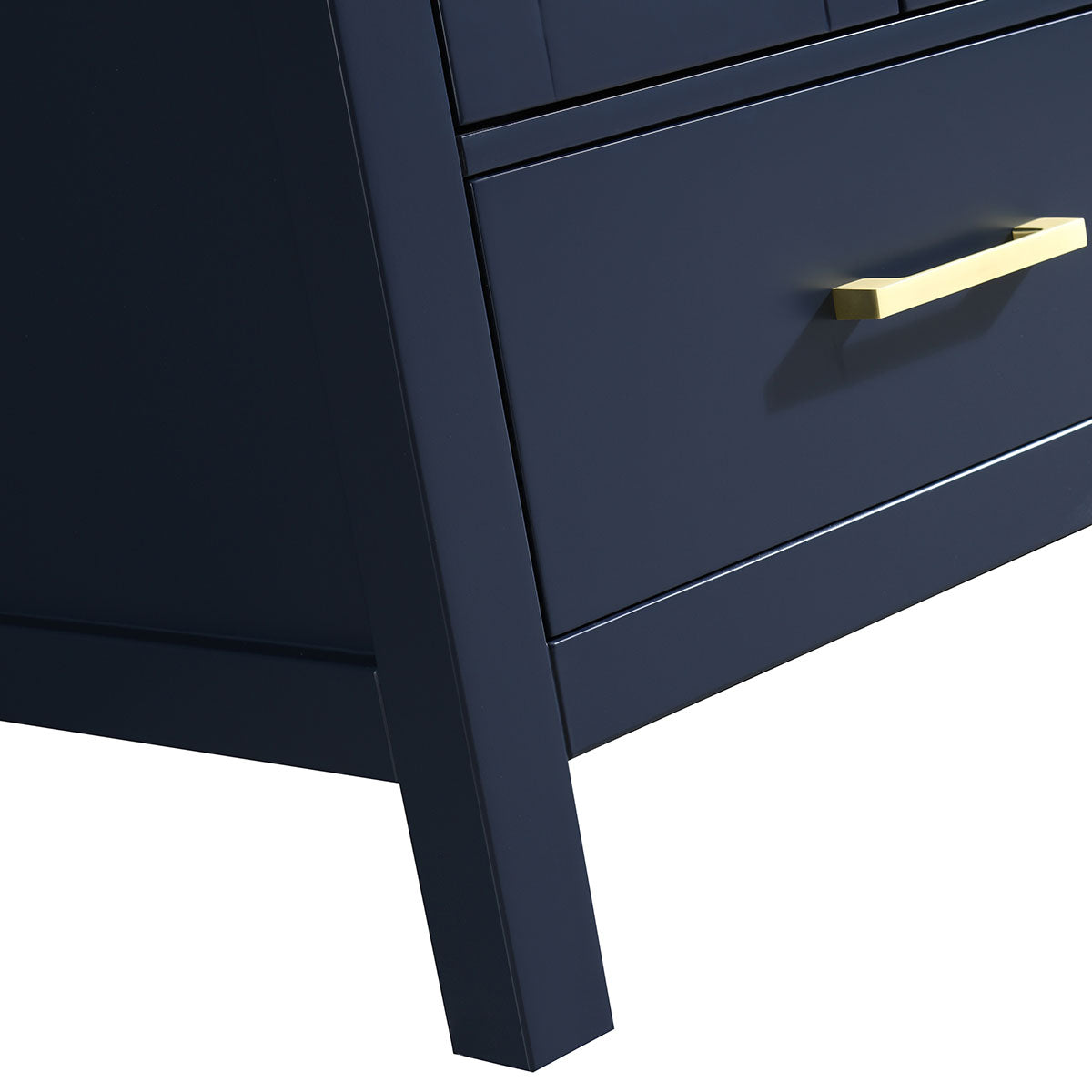 60" V9008 Vanity & Countertop Quartz Double Basins (Royal Blue)