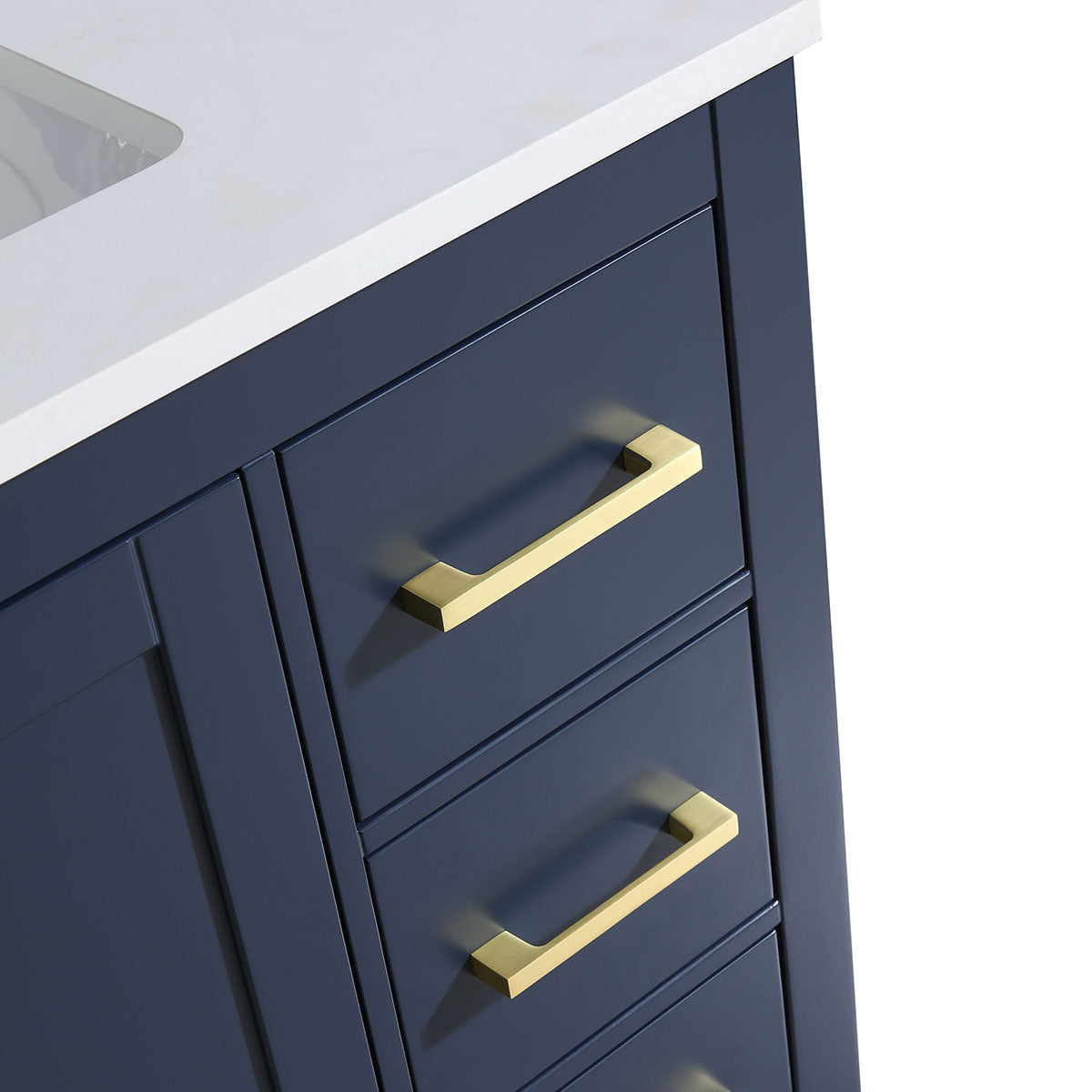 36" V9008 Vanity & Quartz Countertop Combo (Royal Blue)