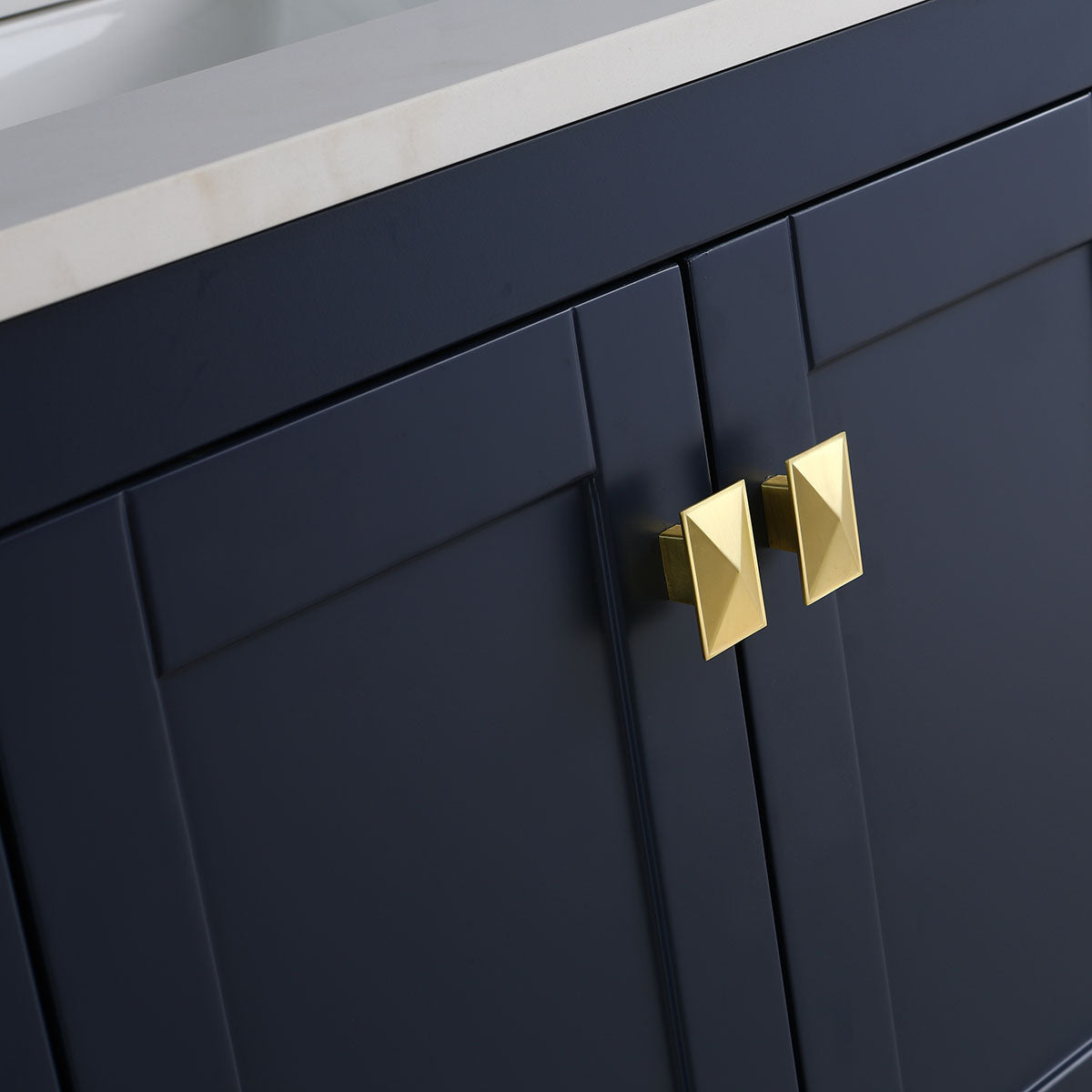 60" V9008 Vanity & Countertop Quartz Double Basins (Royal Blue)