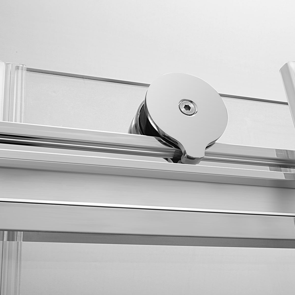 60" Ayden Series Tub Door Frameless Bypass with Klearteck Treatment (3/8" Thickness) (Brushed Nickel)