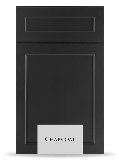 Charcoal cabinet door by J&K, crafted from 100% solid wood for superior durability and style.
