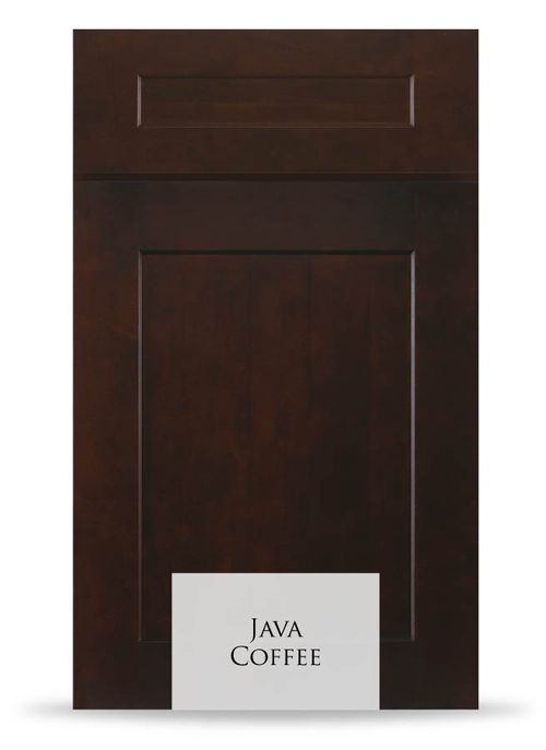 Java Coffee cabinet door featuring a rich dark finish, crafted from 100% solid wood for durability and quality.