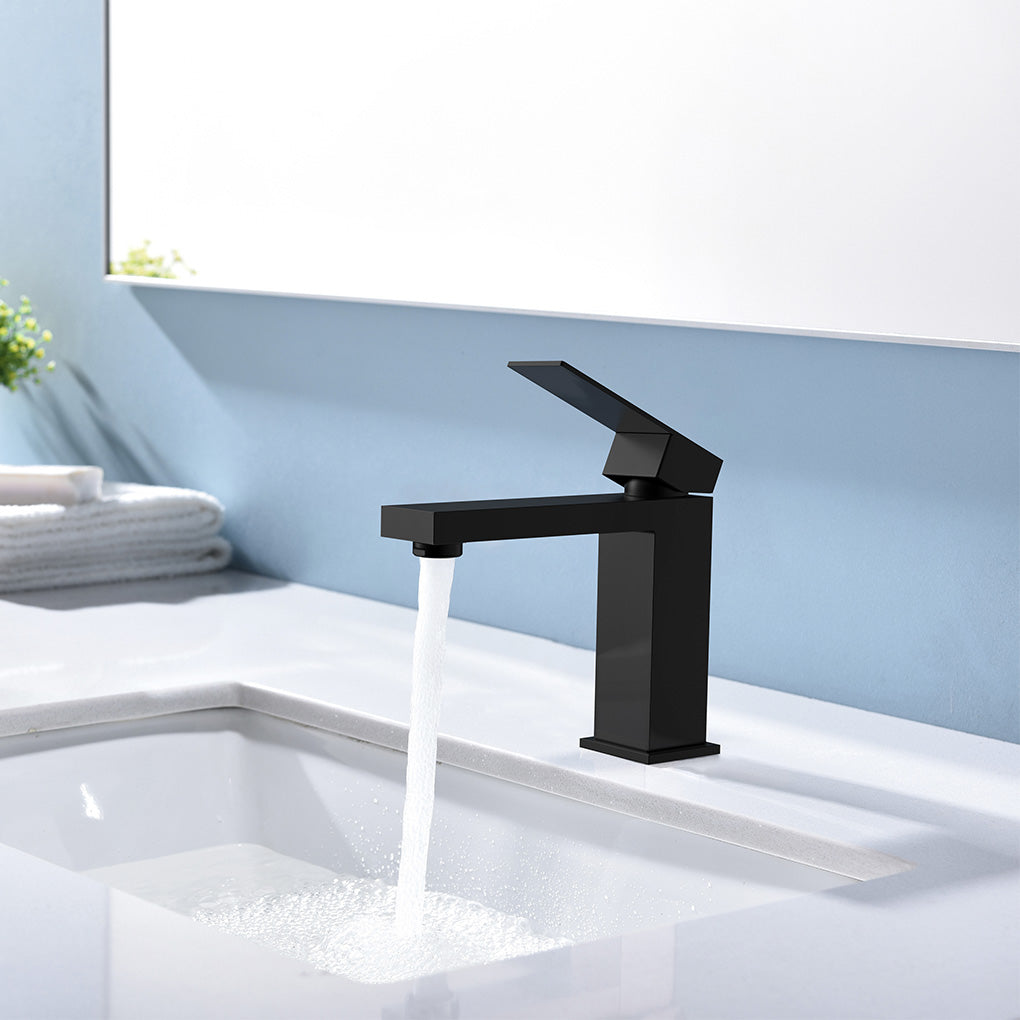 F231 Single Hole Basin Faucet with Pop Up (Matte Black)