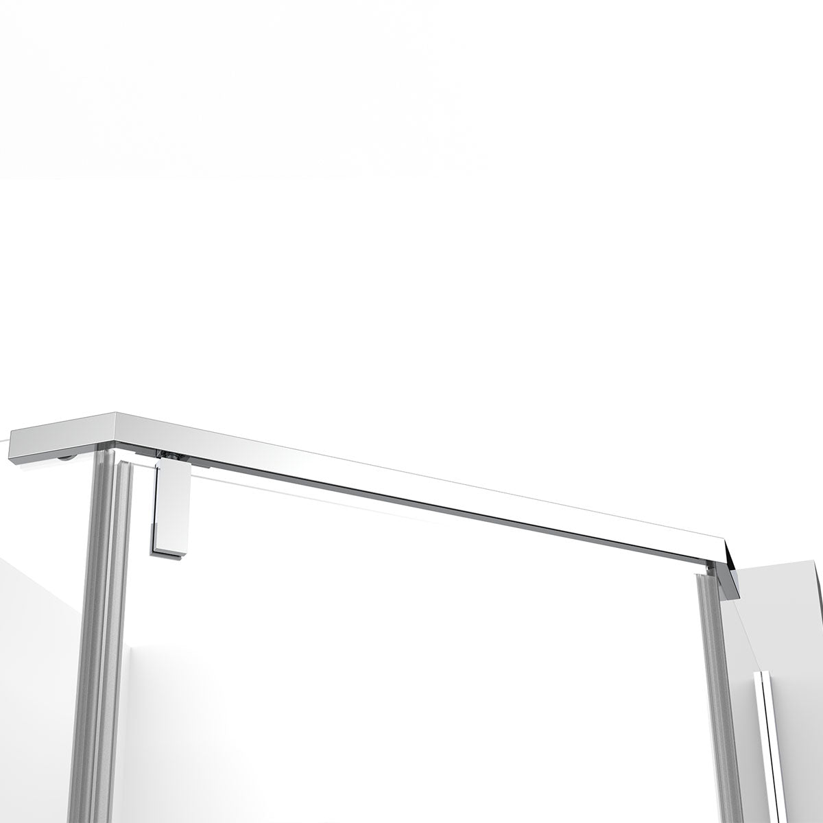 Neo Maggie Angle G06 Hinged Shower Door  36"W X 36"W X 76"H & 40"W X 40"W X 76"H (3/8" Thickness) (Chrome or Brushed Nickel)