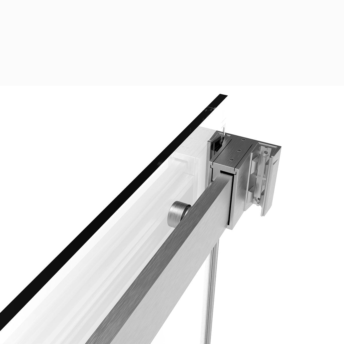 60" DQZ Nicholas Series Tub Door Frameless Bypass  with Klearteck Treatment (3/8" Thickness) (Chrome)