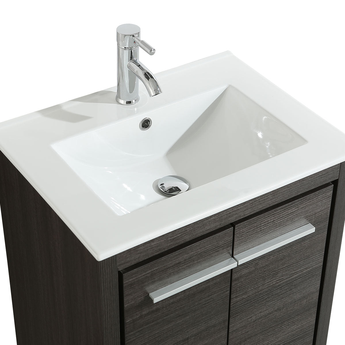 24" V9004 Vanity with Ceramic Sink (Charcoal Grey)