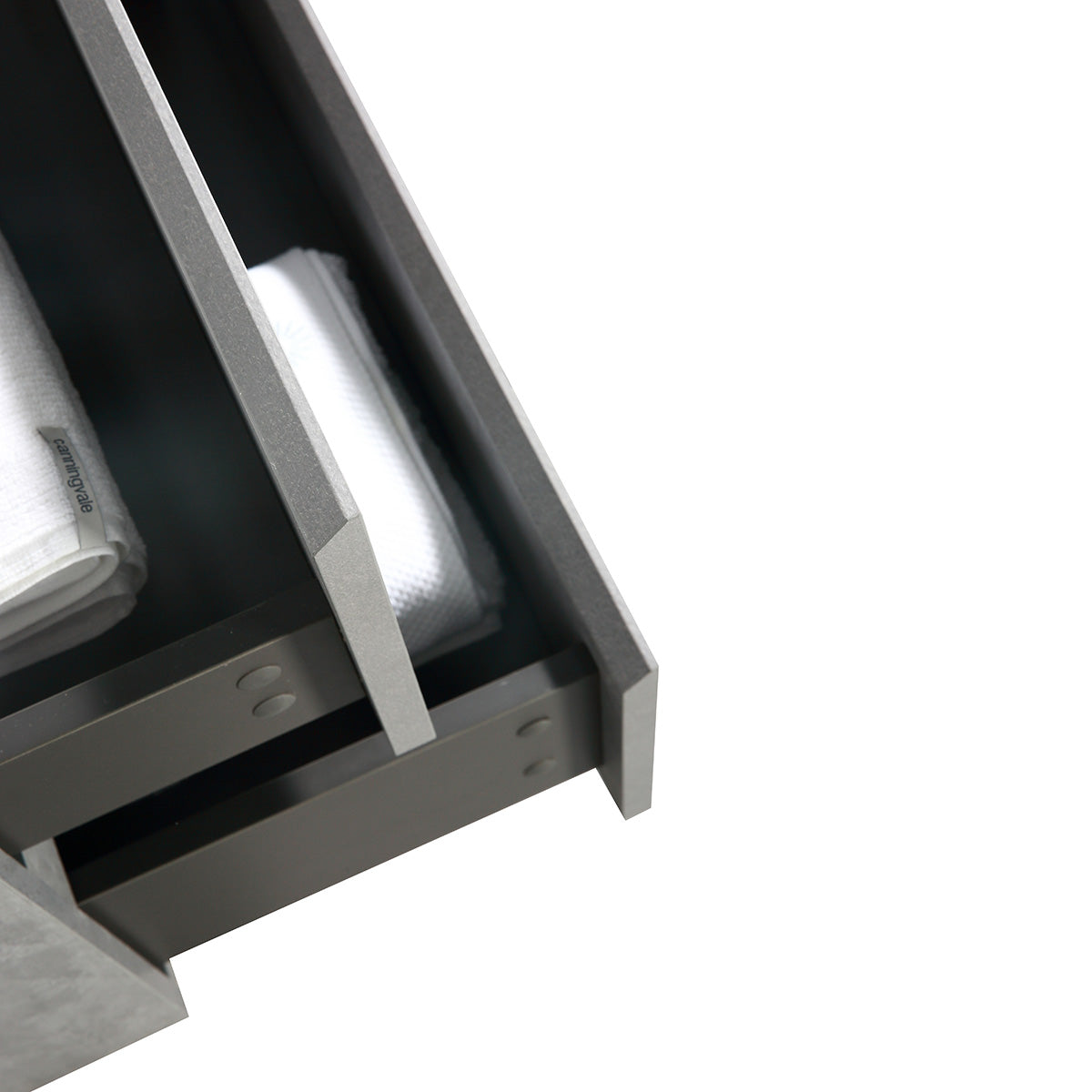 36" V9005 Angela Wall Hung Vanity & Acrylic Basin (Cement Grey)