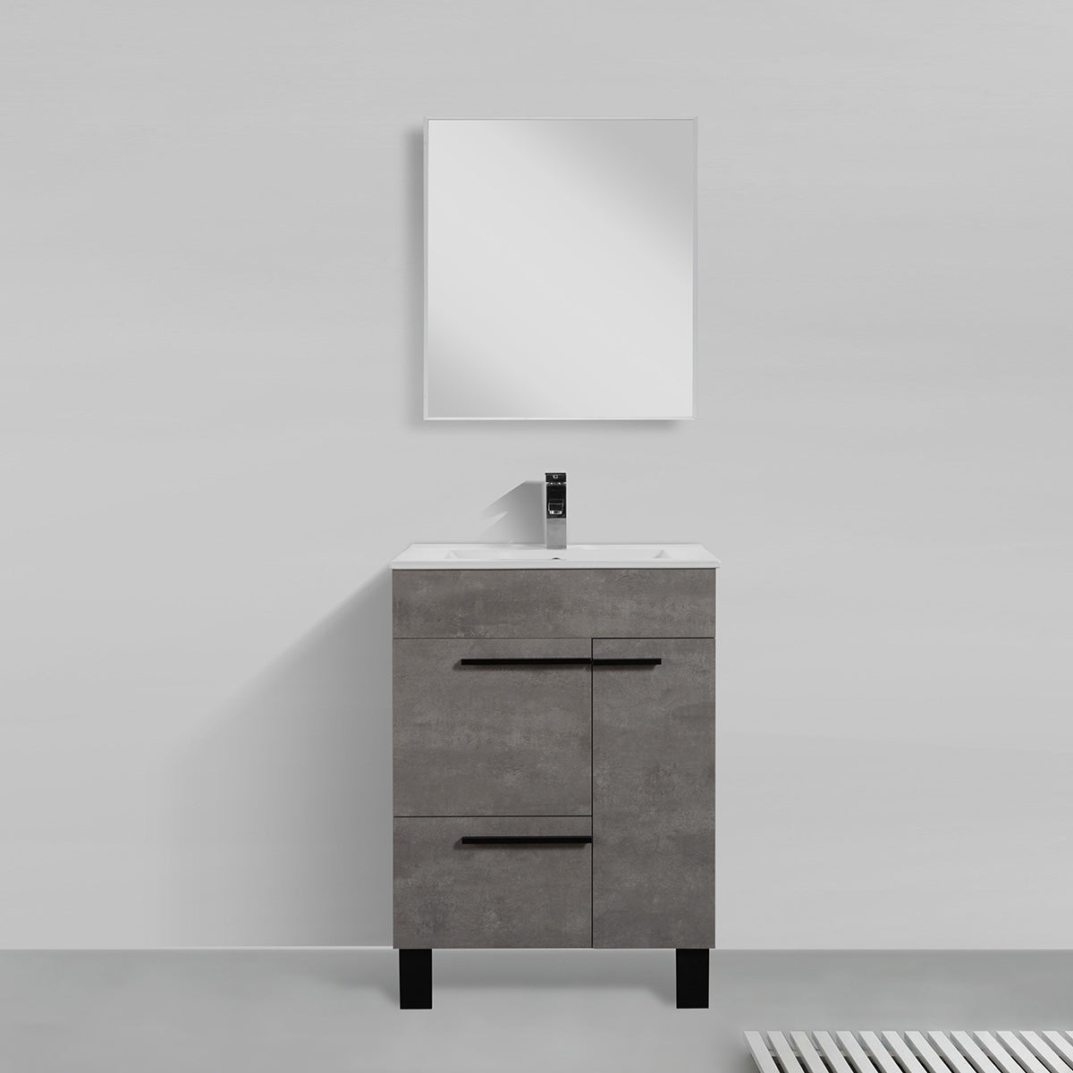 24" V9007 Gill Vanity & Ceramic Sink (Cement Grey)
