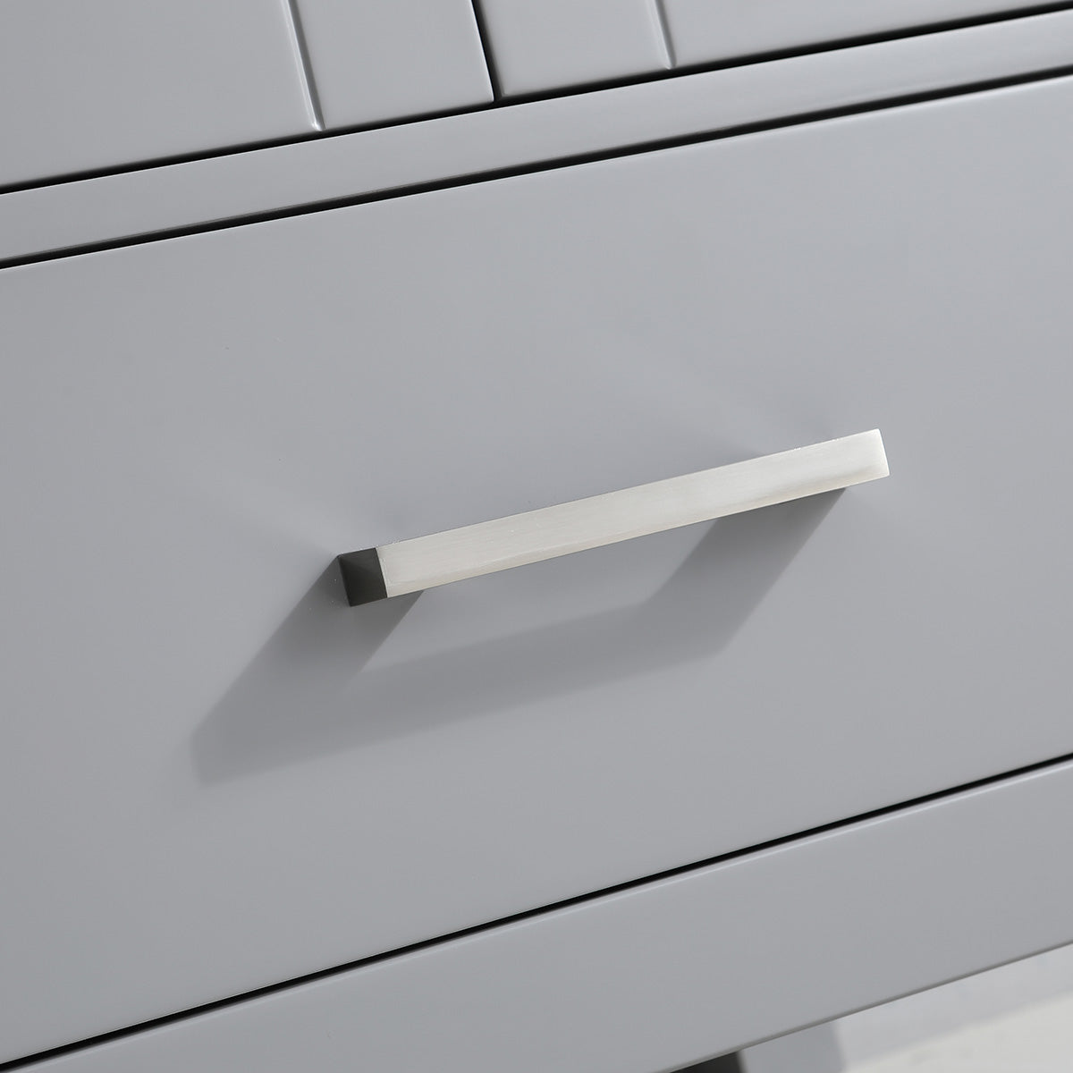 60" V9008 Vanity & Countertop Quartz Double Basins (Matte Grey)