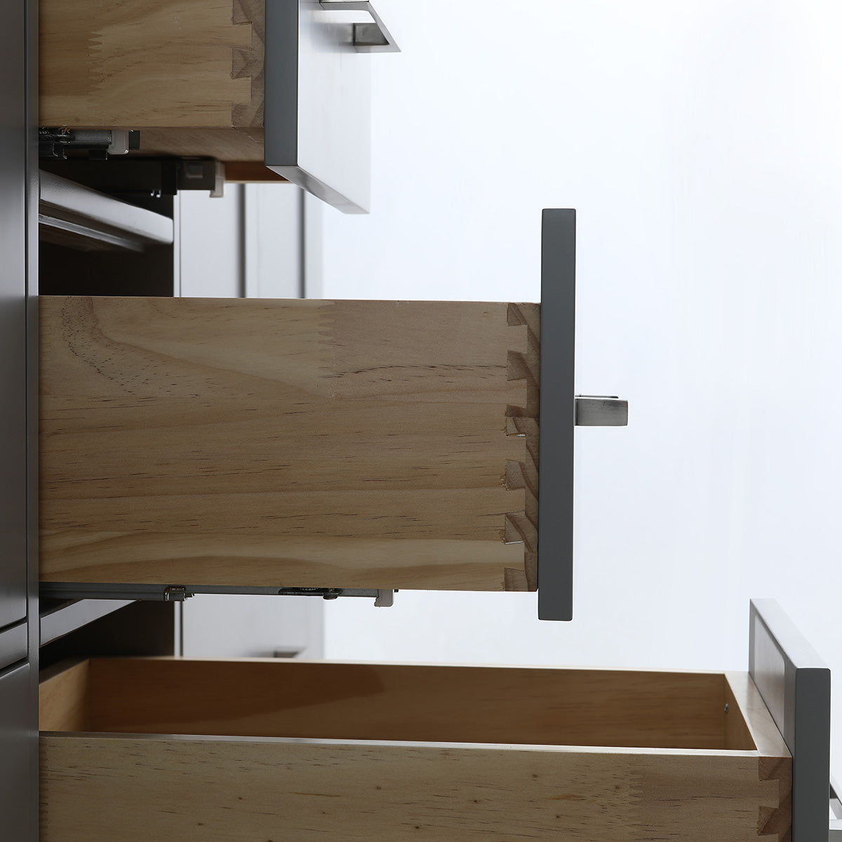 60" V9008 Vanity & Countertop Quartz Double Basins (Matte Grey)