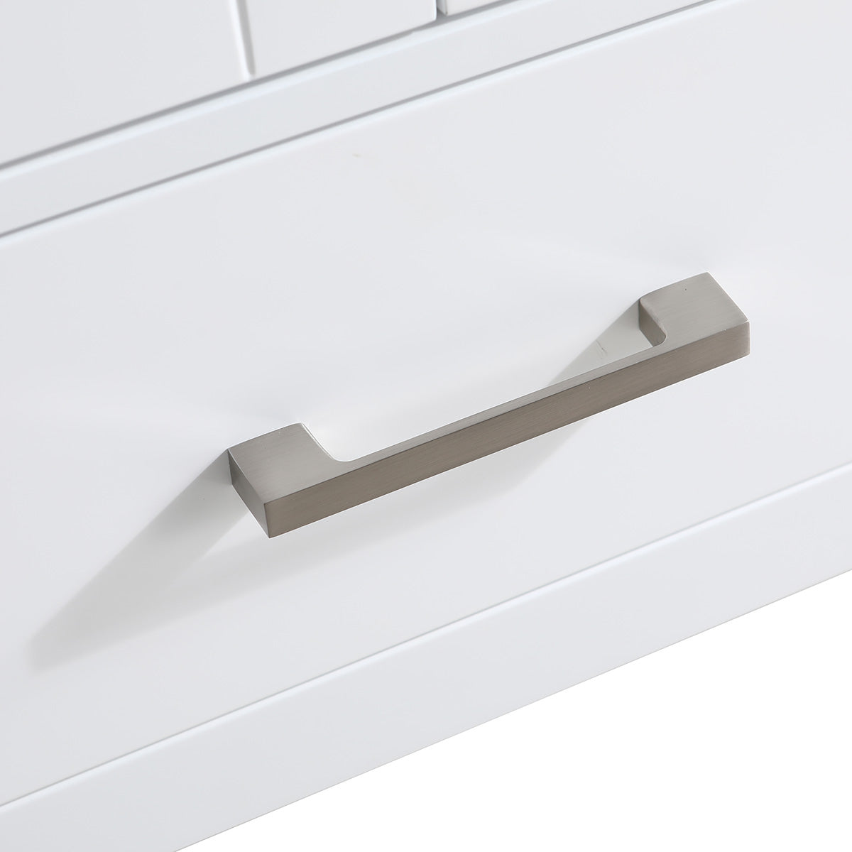 60" V9008 Vanity & Quartz Countertop Double Basins (Matte White)