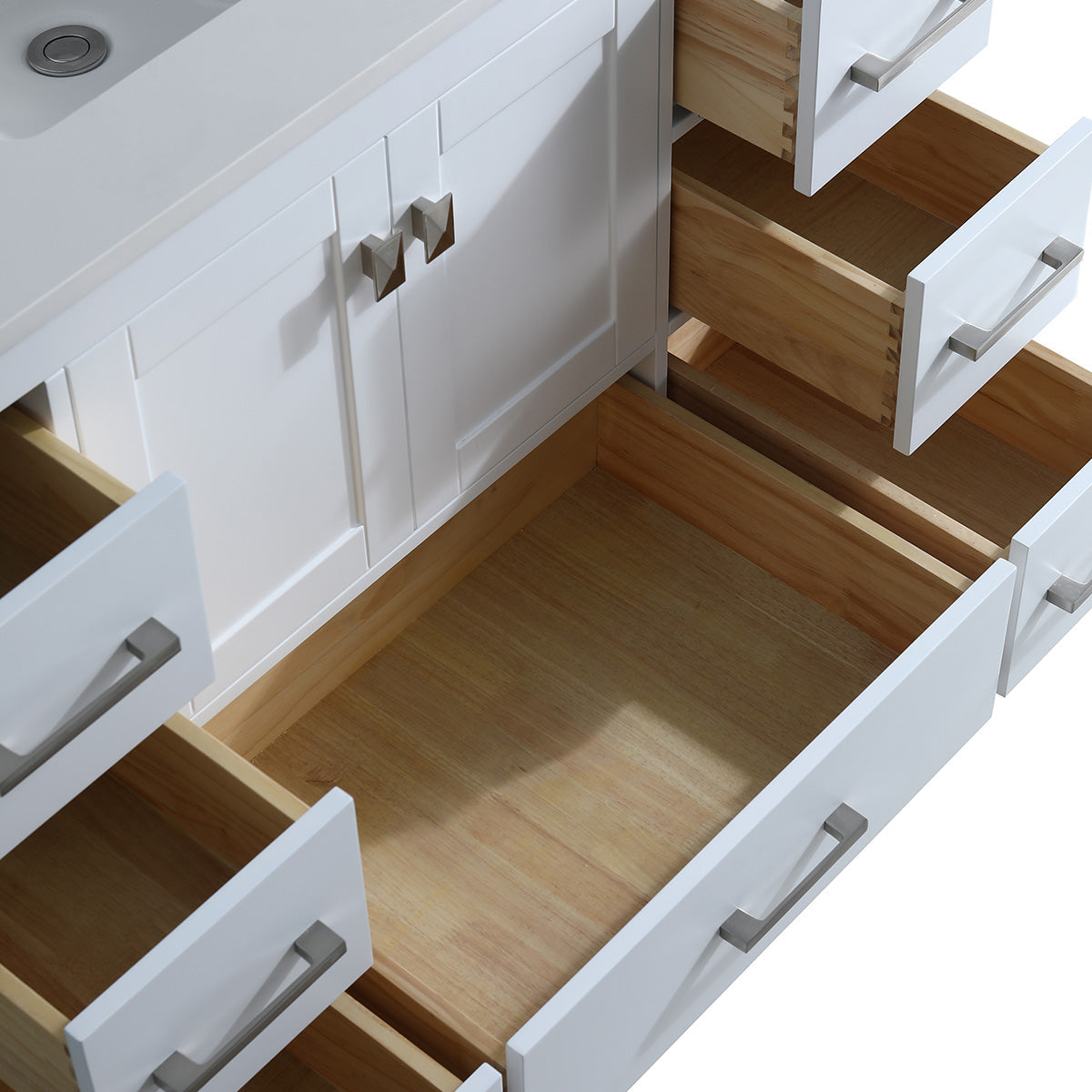 48" V9008 Vanity & Quartz Countertop Combo (Matte White)