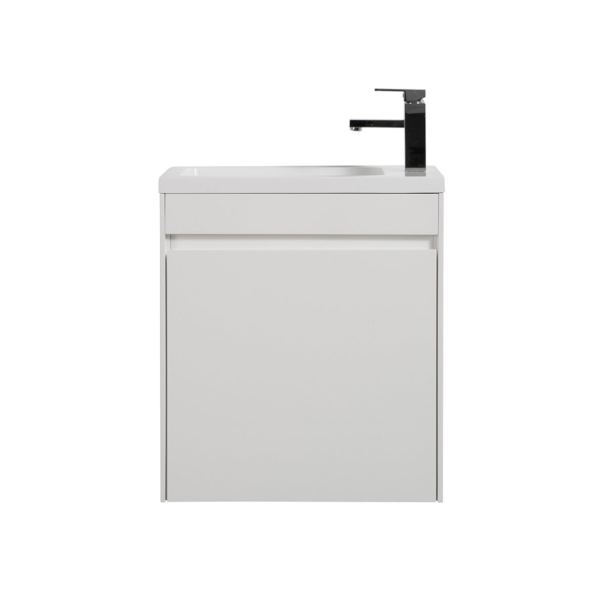 22" V9017 Series Slice Wall Hung Vanity & Acrylic Basin (Glossy White)
