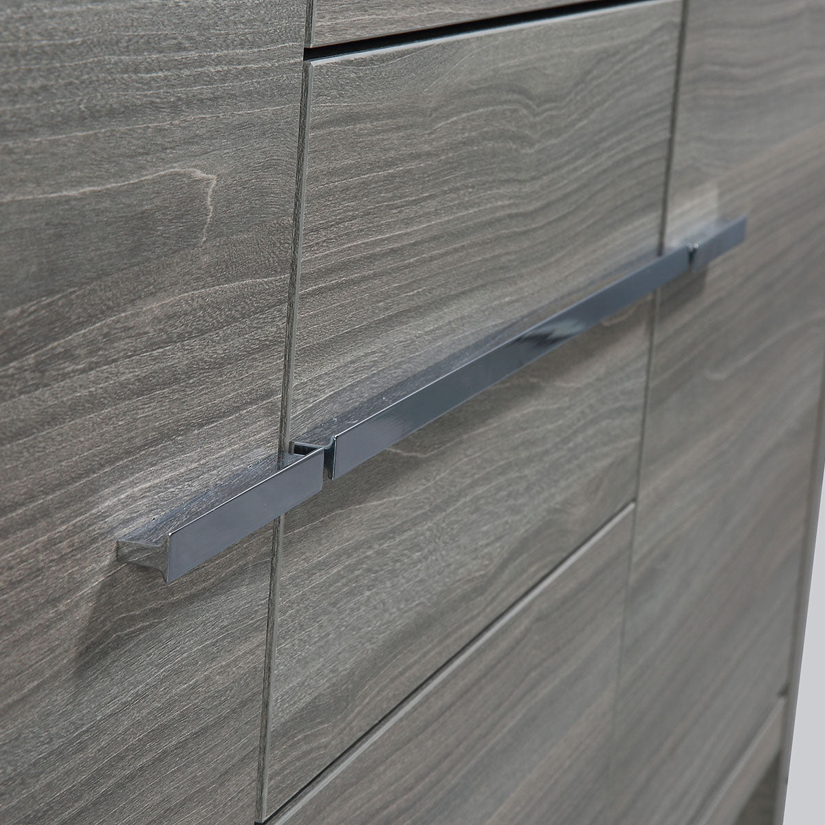 60" V9019 Allier Series Standing Vanity & Acrylic Basin Double Sink (Maple Grey)