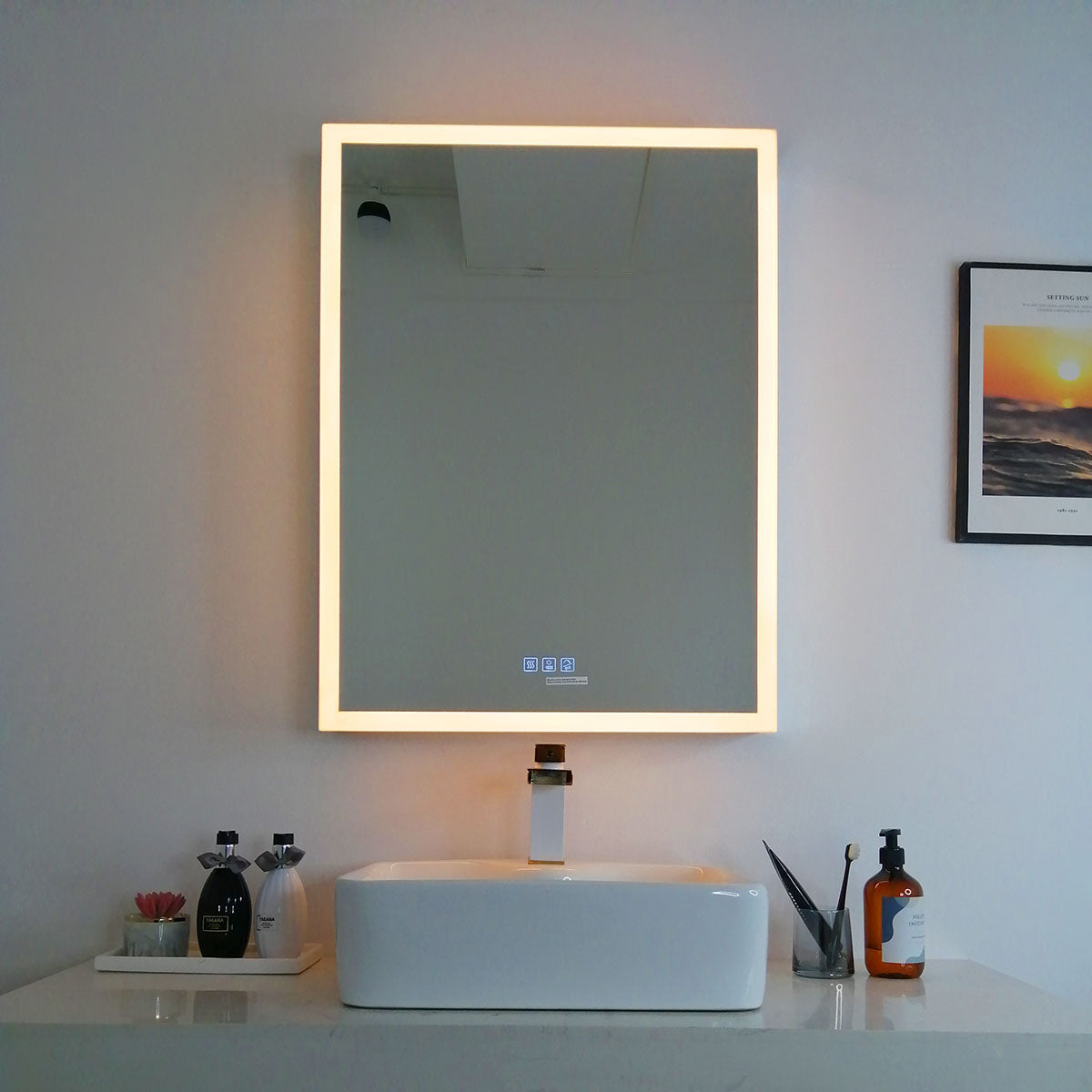 24" Alicia MC Series LED Medicine Cabinet (Surface Mount/Recessed) (Left Hinge)