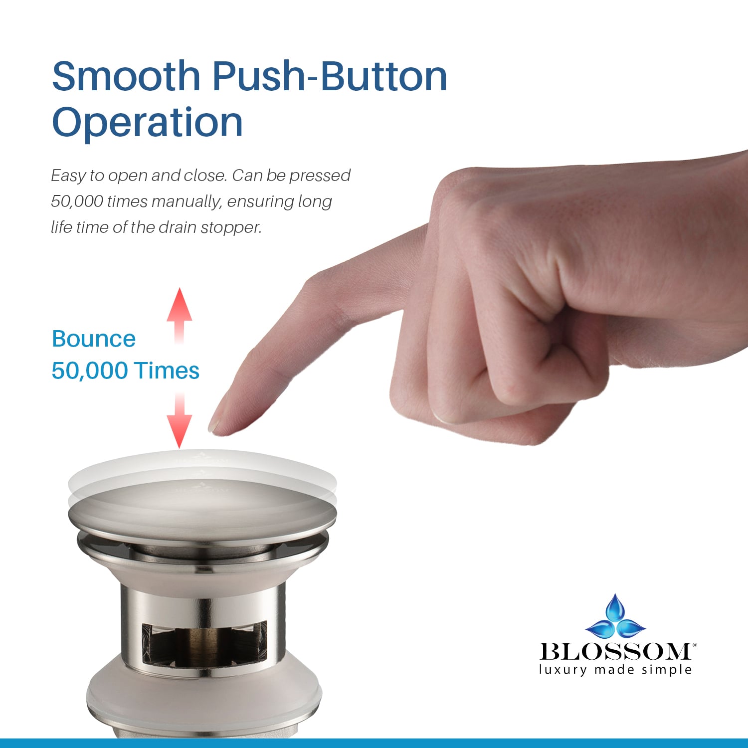 1-1/4” Brass Pop-up with Overflow – BA02 001