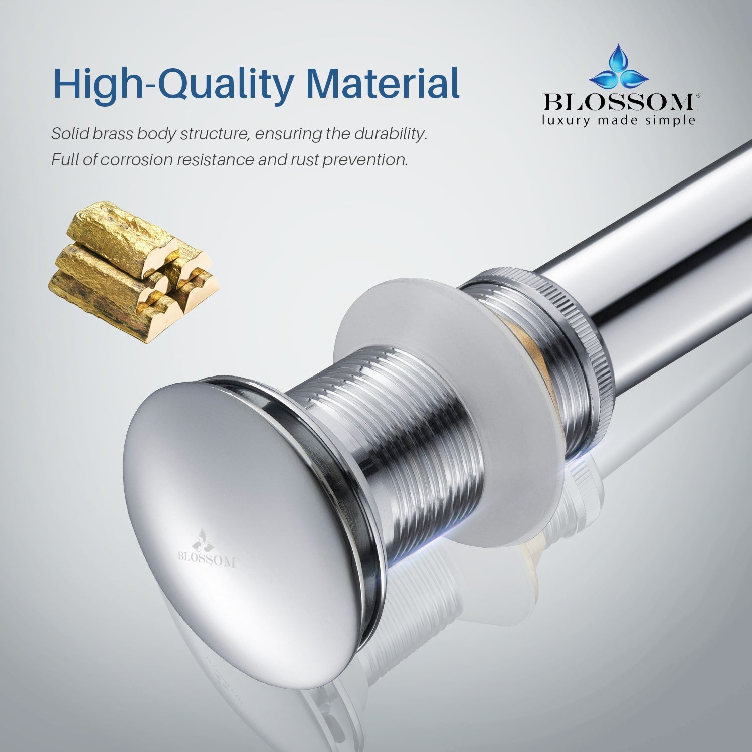 1-1/4″ Brass Pop up with NO Overflow – BA02 002