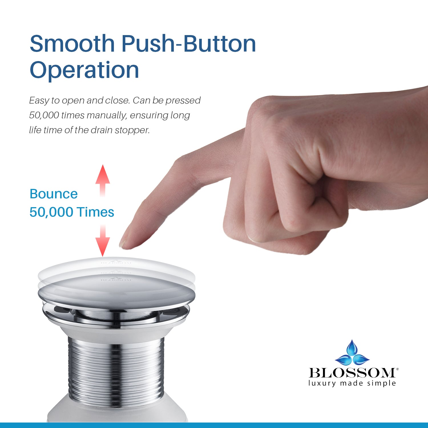 1-1/4″ Brass Pop up with NO Overflow – BA02 002