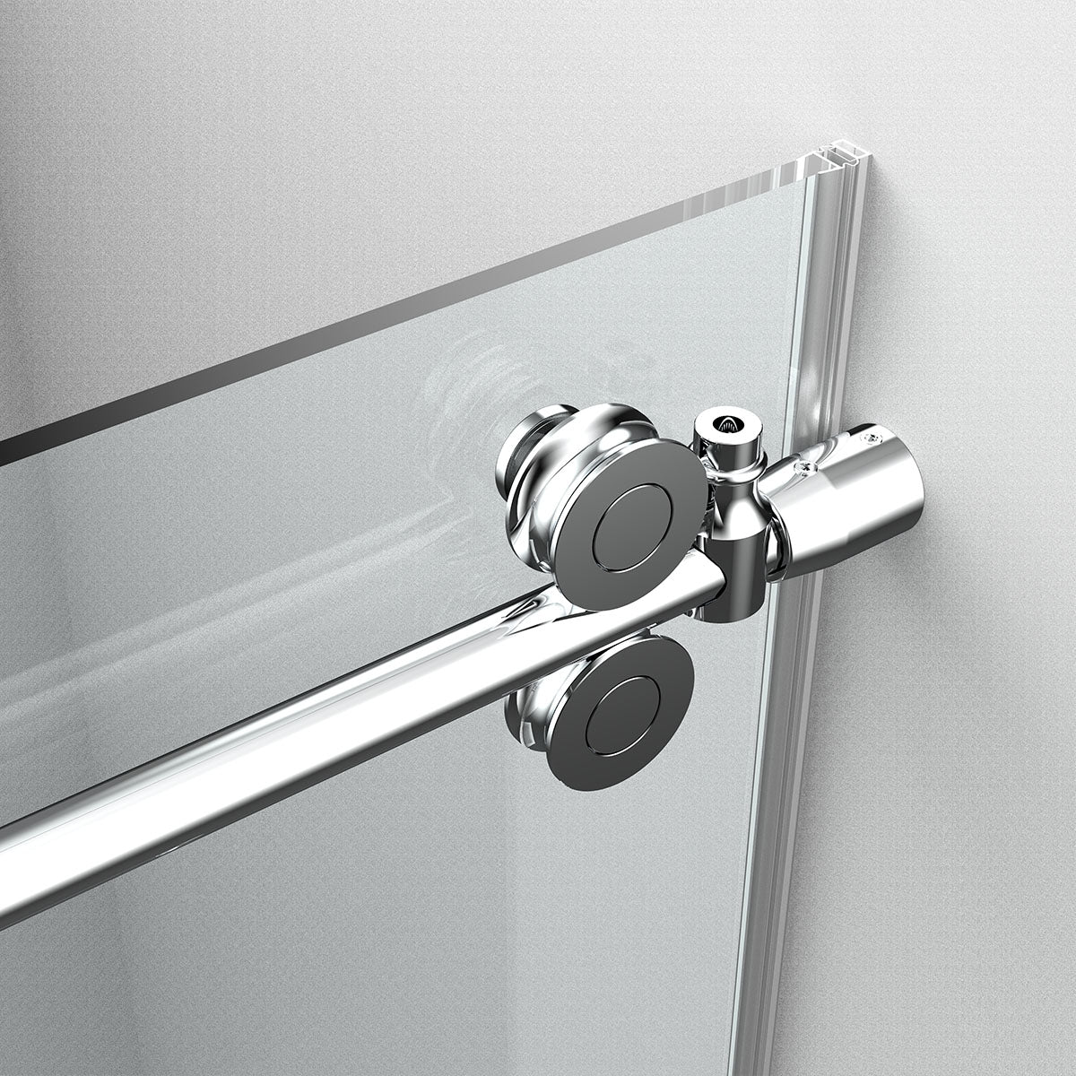 54"w x 76"h BH Series Frameless Single Sliding Shower Door (Chrome)