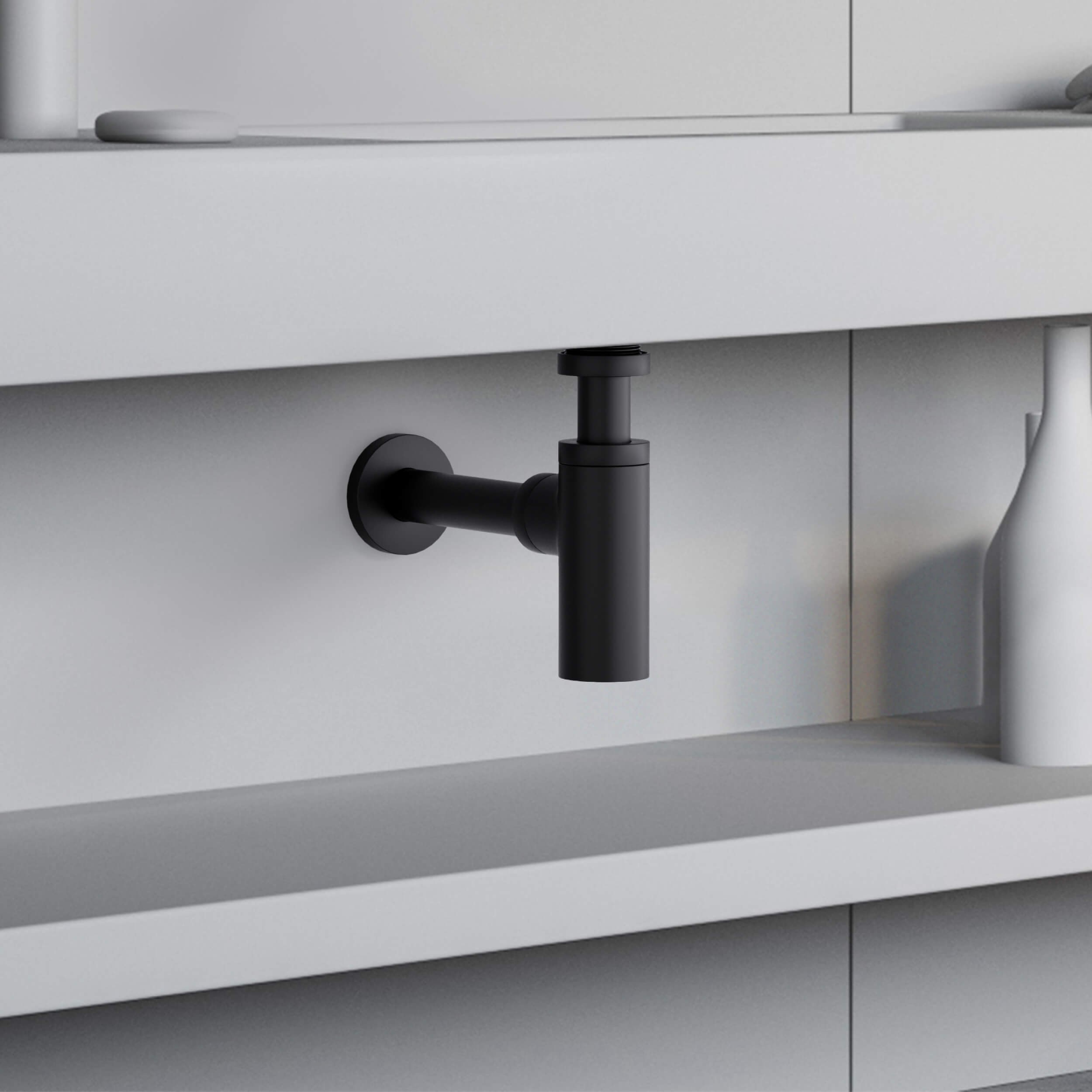 Bathroom Sink Decorative Round Bottle Trap - BT-1