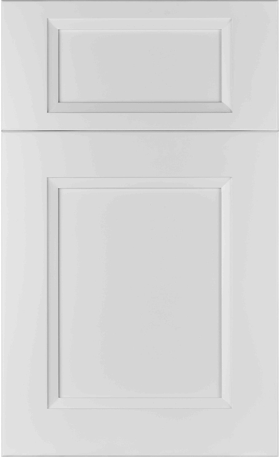 Imperial Bergen Latte cabinet door featuring a reversed center panel in a sleek white finish, perfect for culinary interiors.