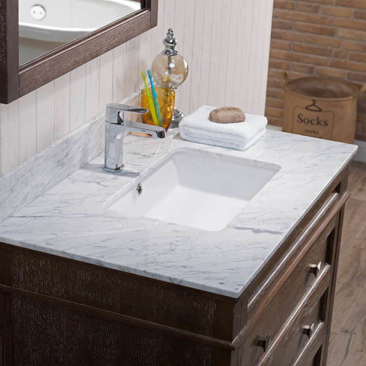 36″ Countertop – White Carrara Marble – CT5015 3622 03 - Shop at Home Craft Studio - 1