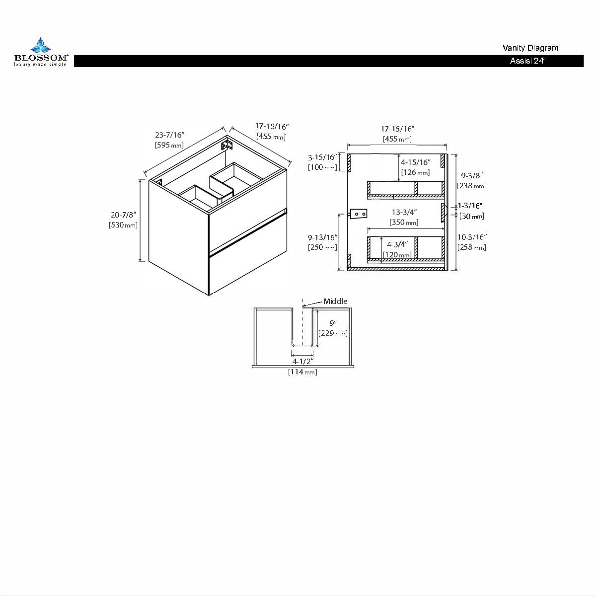 Assisi 24″ Vanity - Shop at Home Craft Studio - 17