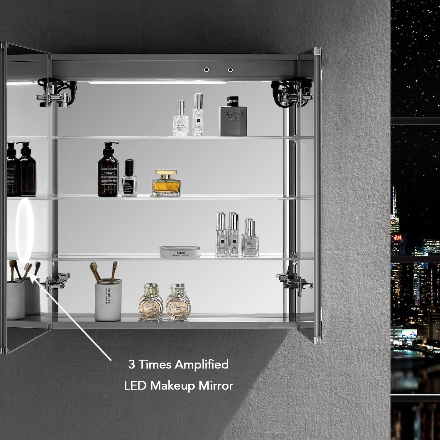 Asta – 36 Inches LED Medicine Cabinet - Shop at Home Craft Studio - 4