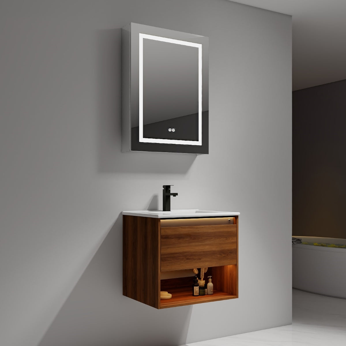 Bergen 24″ Vanity (Dual LED Illuminated) - Shop at Home Craft Studio - 2
