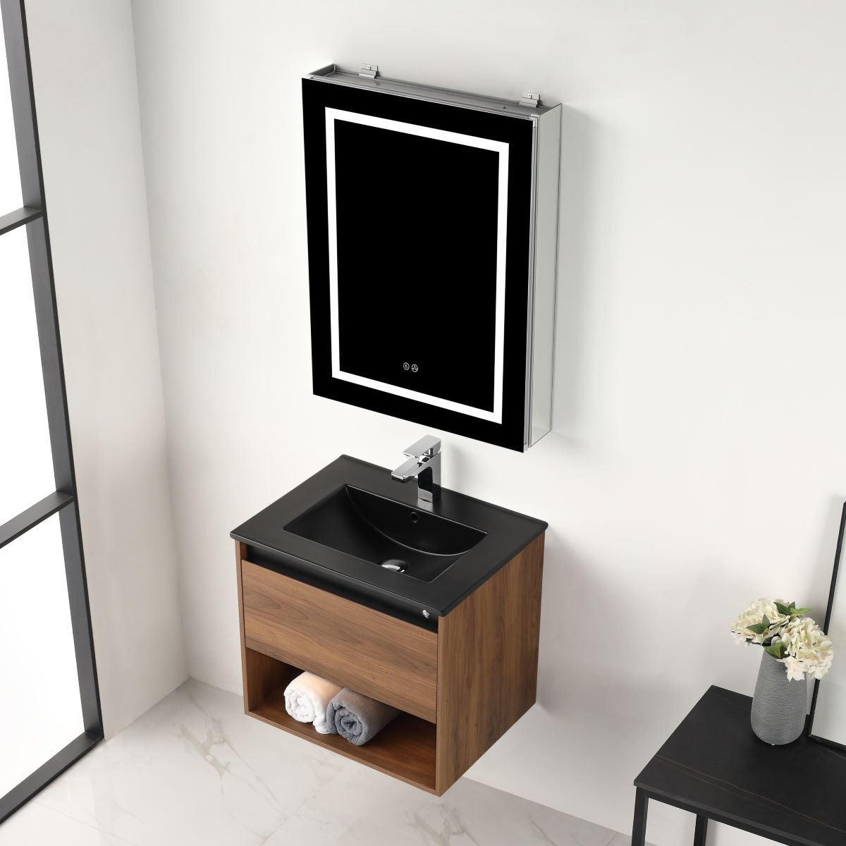 Bergen 24″ Vanity (Dual LED Illuminated) - Shop at Home Craft Studio - 11