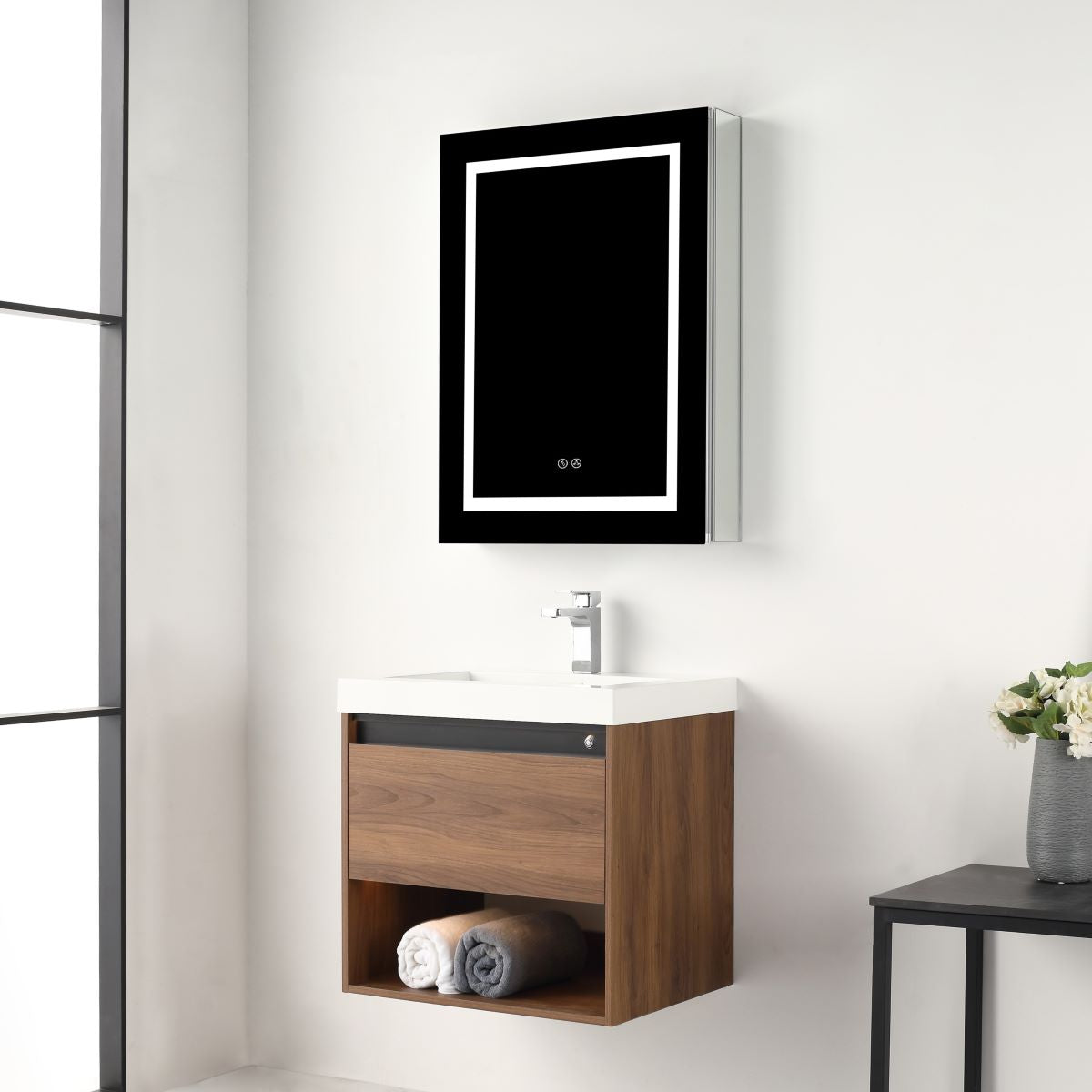 Bergen 24″ Vanity (Dual LED Illuminated) - Shop at Home Craft Studio - 15