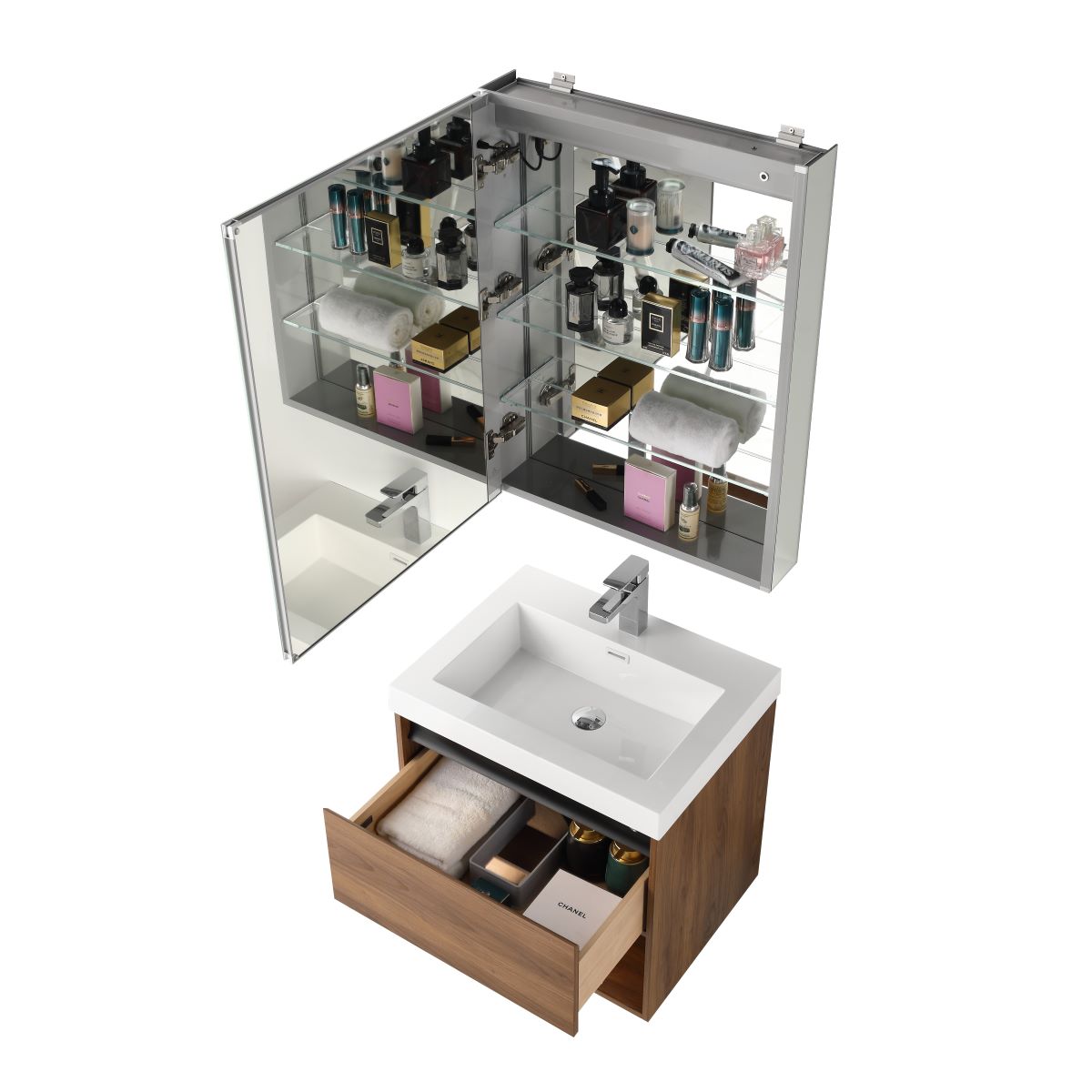 Bergen 24″ Vanity (Dual LED Illuminated) - Shop at Home Craft Studio - 17