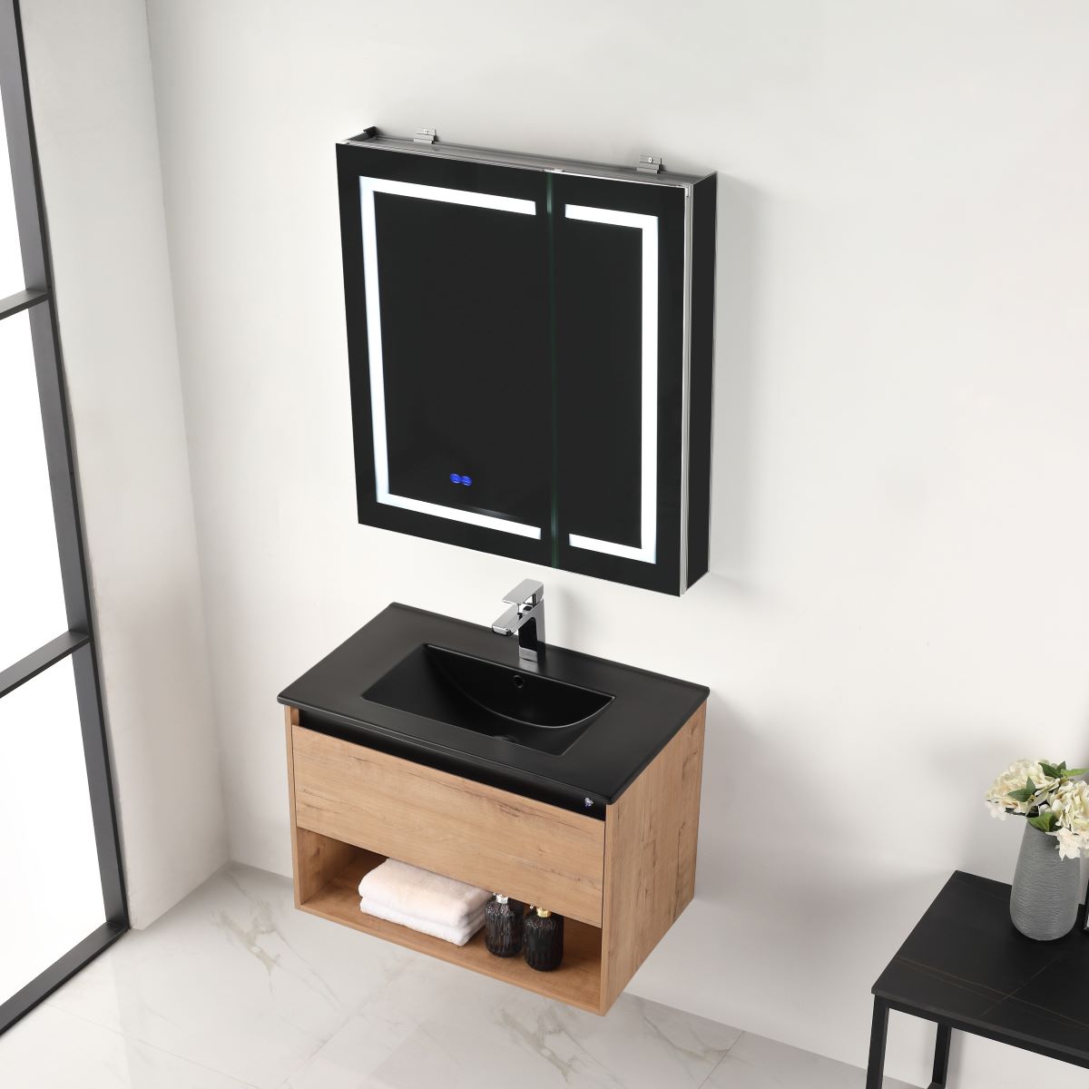 Bergen 30″ Vanity (Dual LED Illuminated) - Shop at Home Craft Studio - 7