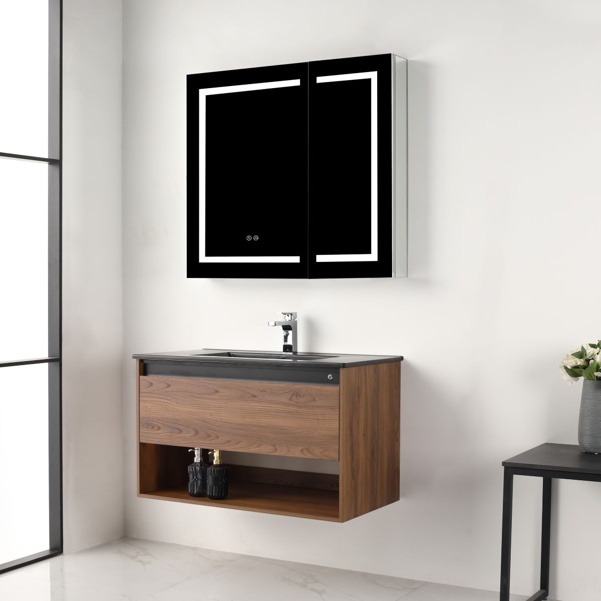 Bergen 36″ Vanity (Dual LED Illuminated) - Shop at Home Craft Studio - 10